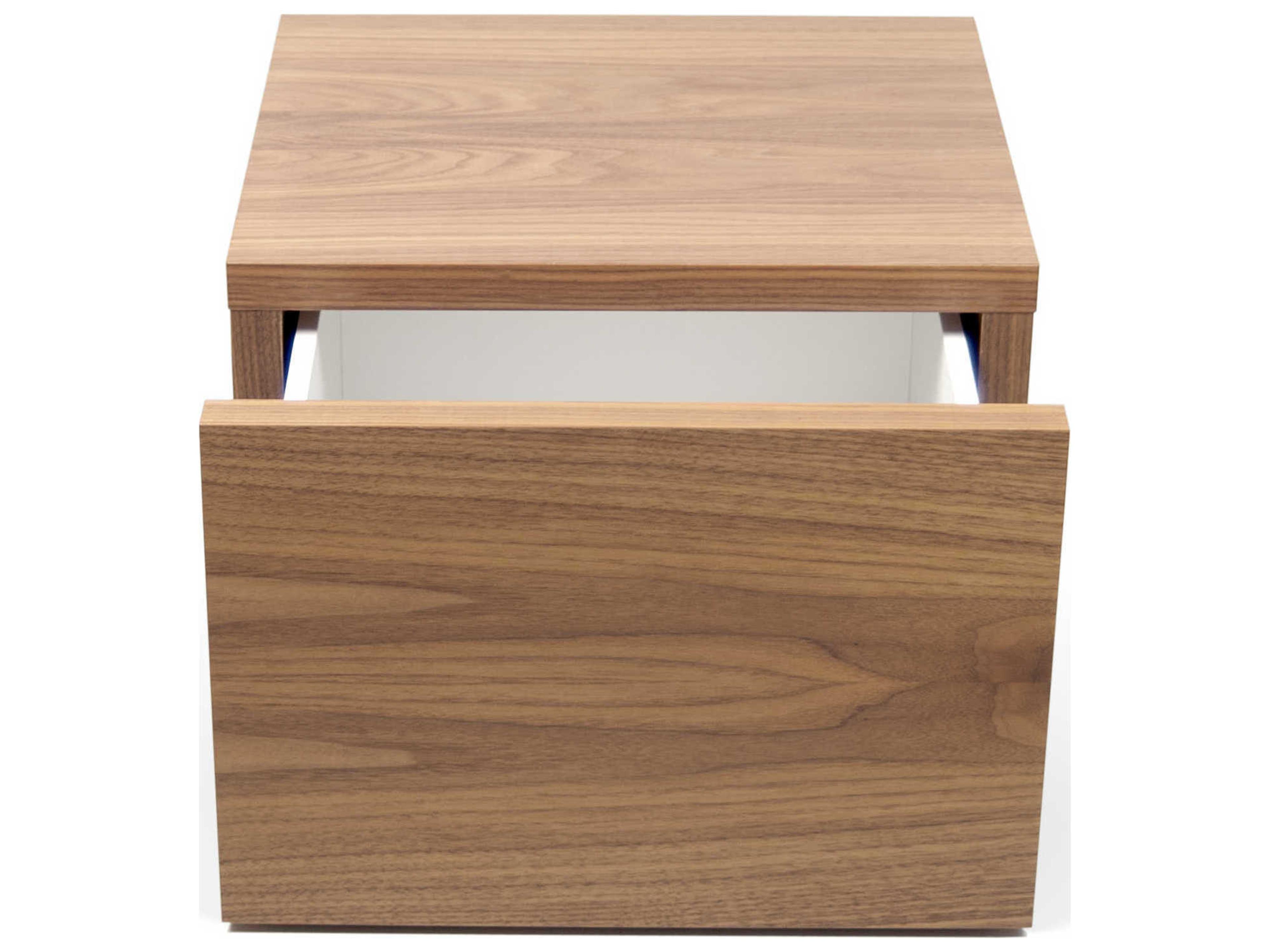 TemaHome Float 1-Drawer Brown Nightstand