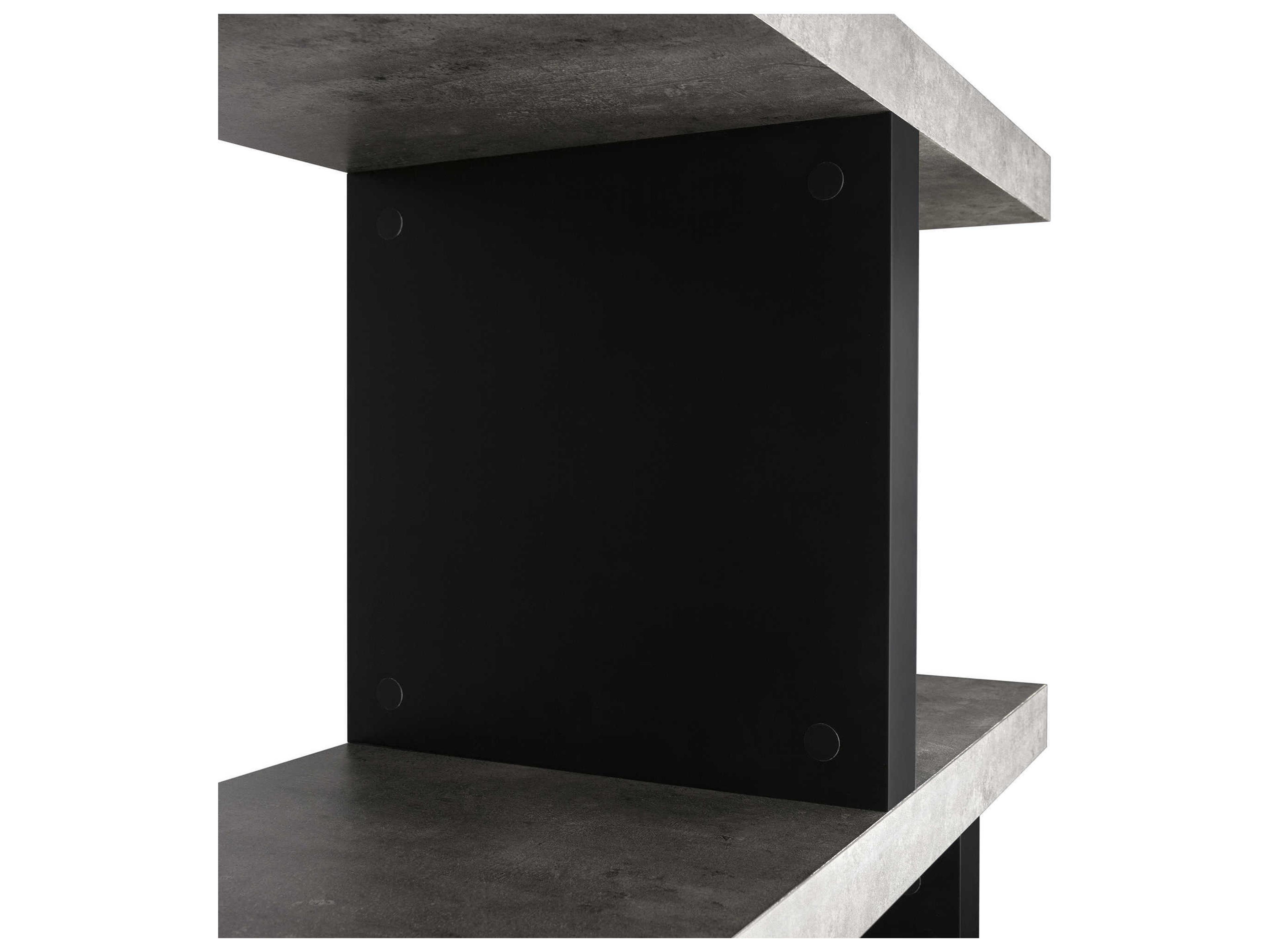 TemaHome Step Concrete Look Pure Black Bookcase