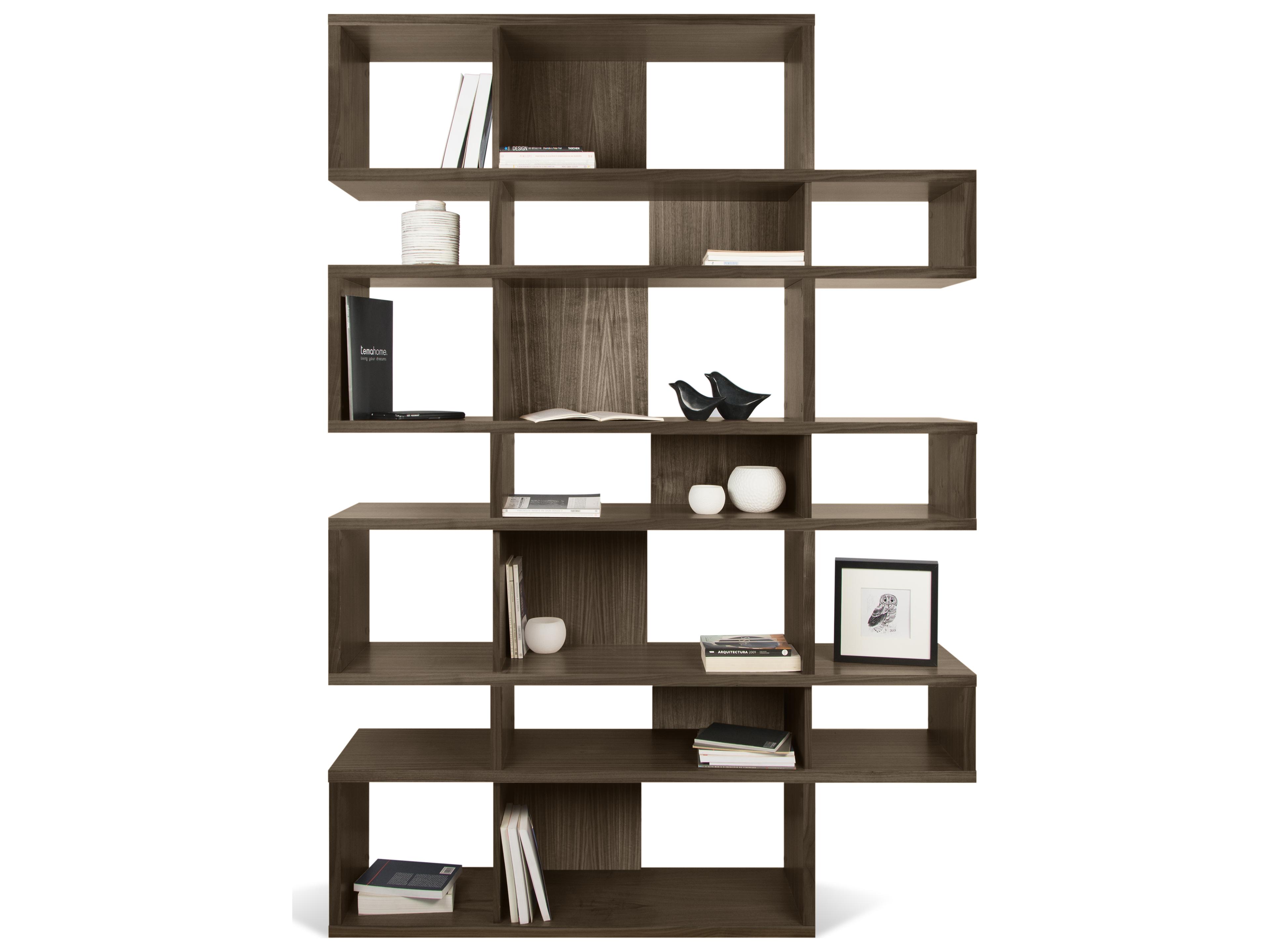 TemaHome London Walnut Frame Bookcase