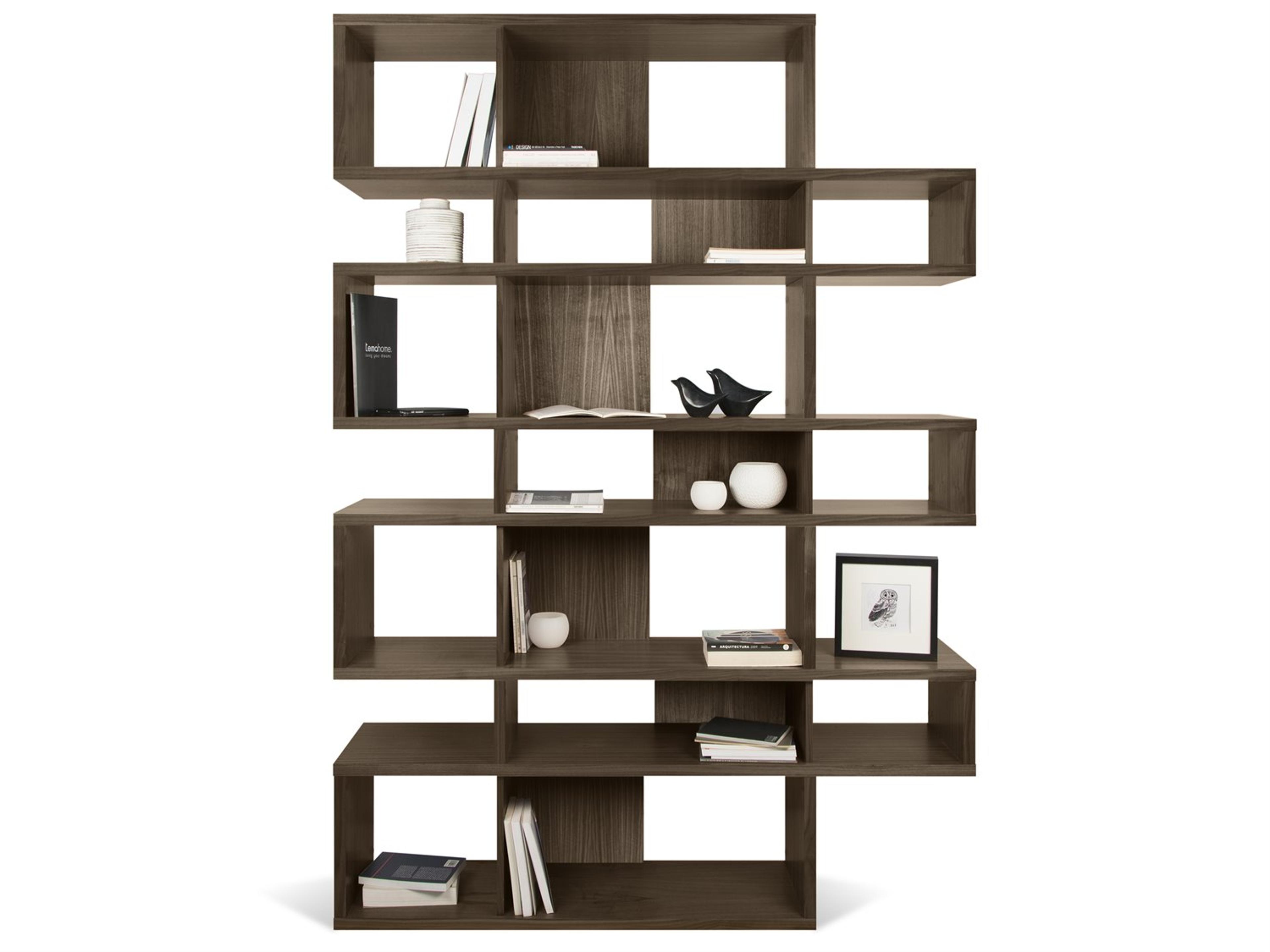 TemaHome London Walnut Frame Backs Bookcase