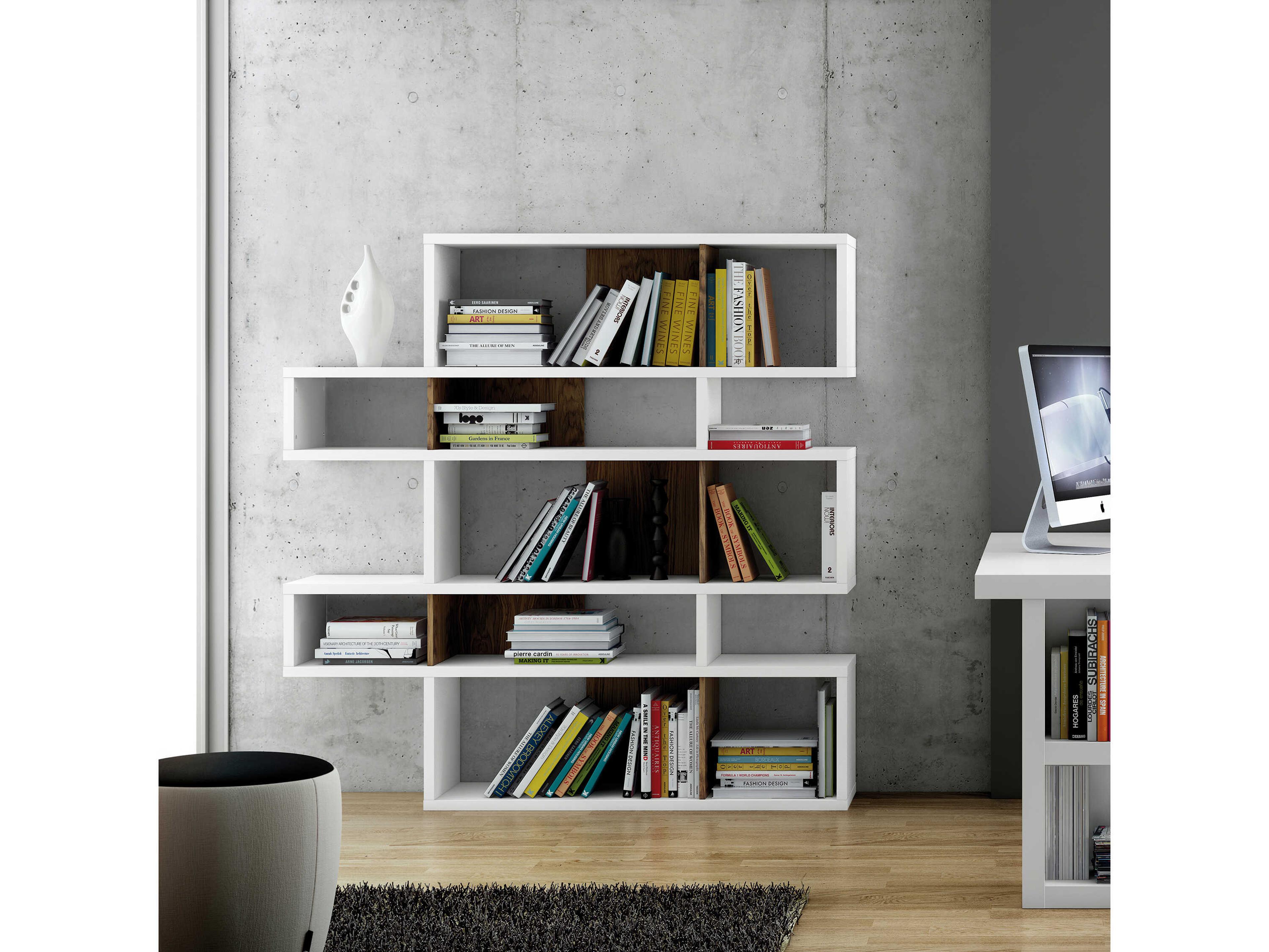 TemaHome London Pure White Frame Bookcase