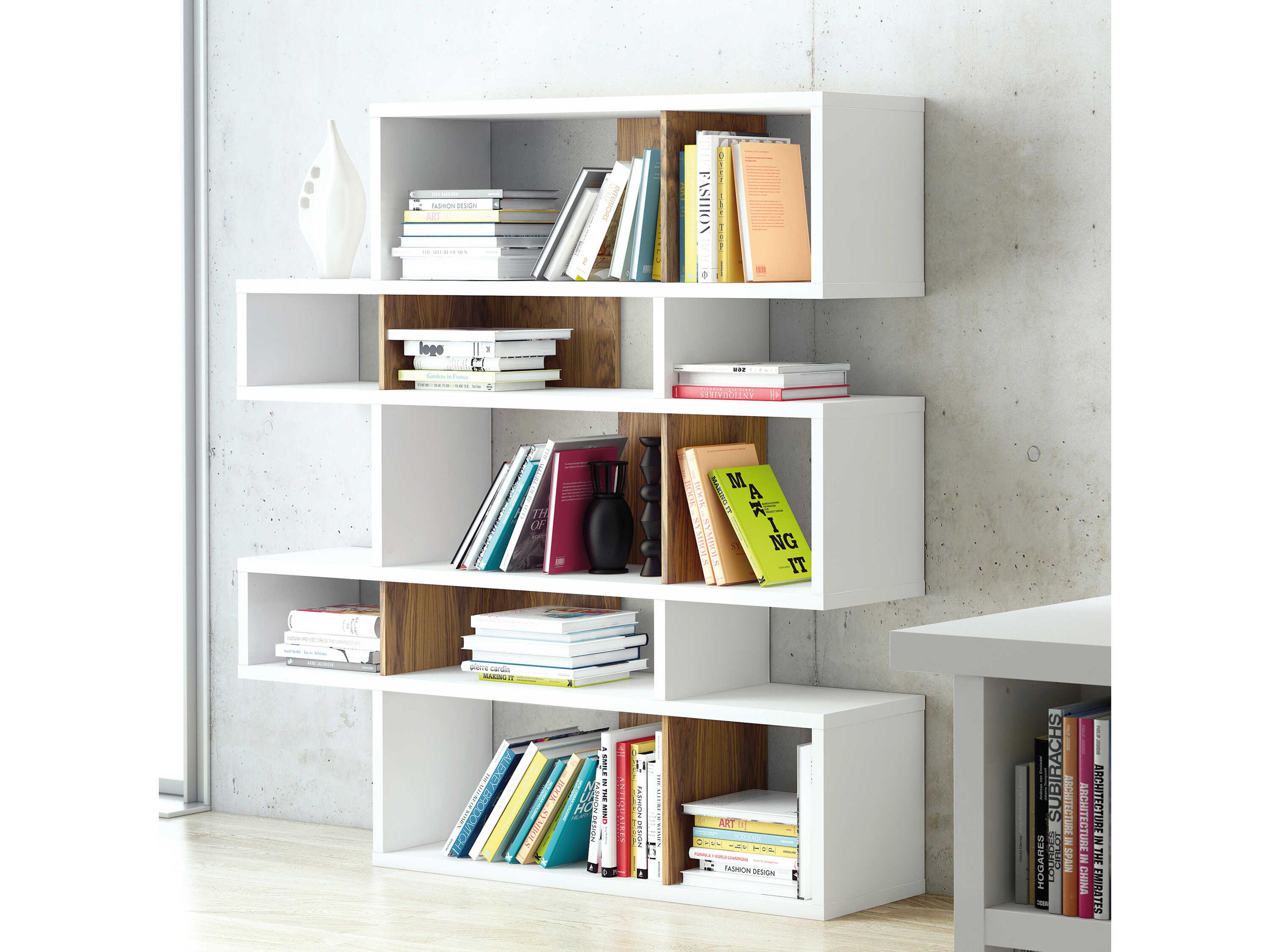 TemaHome London Pure White Frame Bookcase