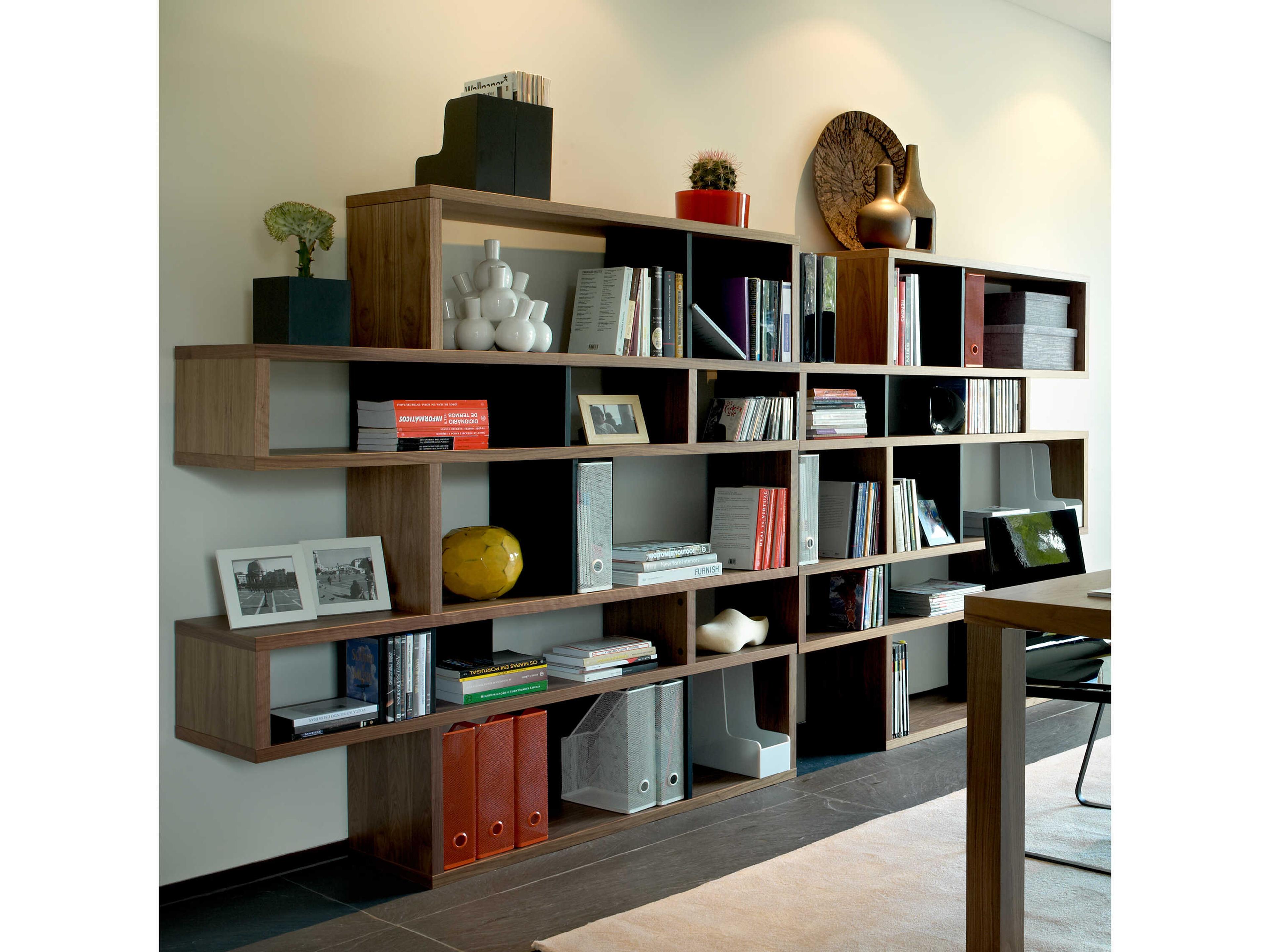 TemaHome London Walnut Frame Bookcase