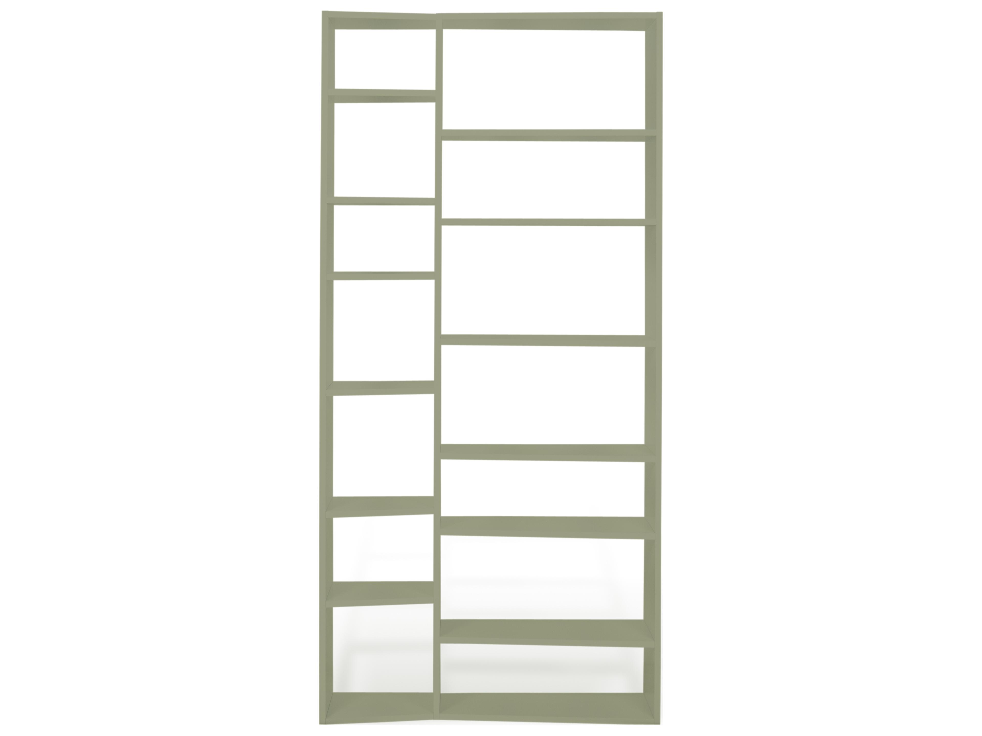 Valsa Bookcase Modern Matte Grey Shelving Unit