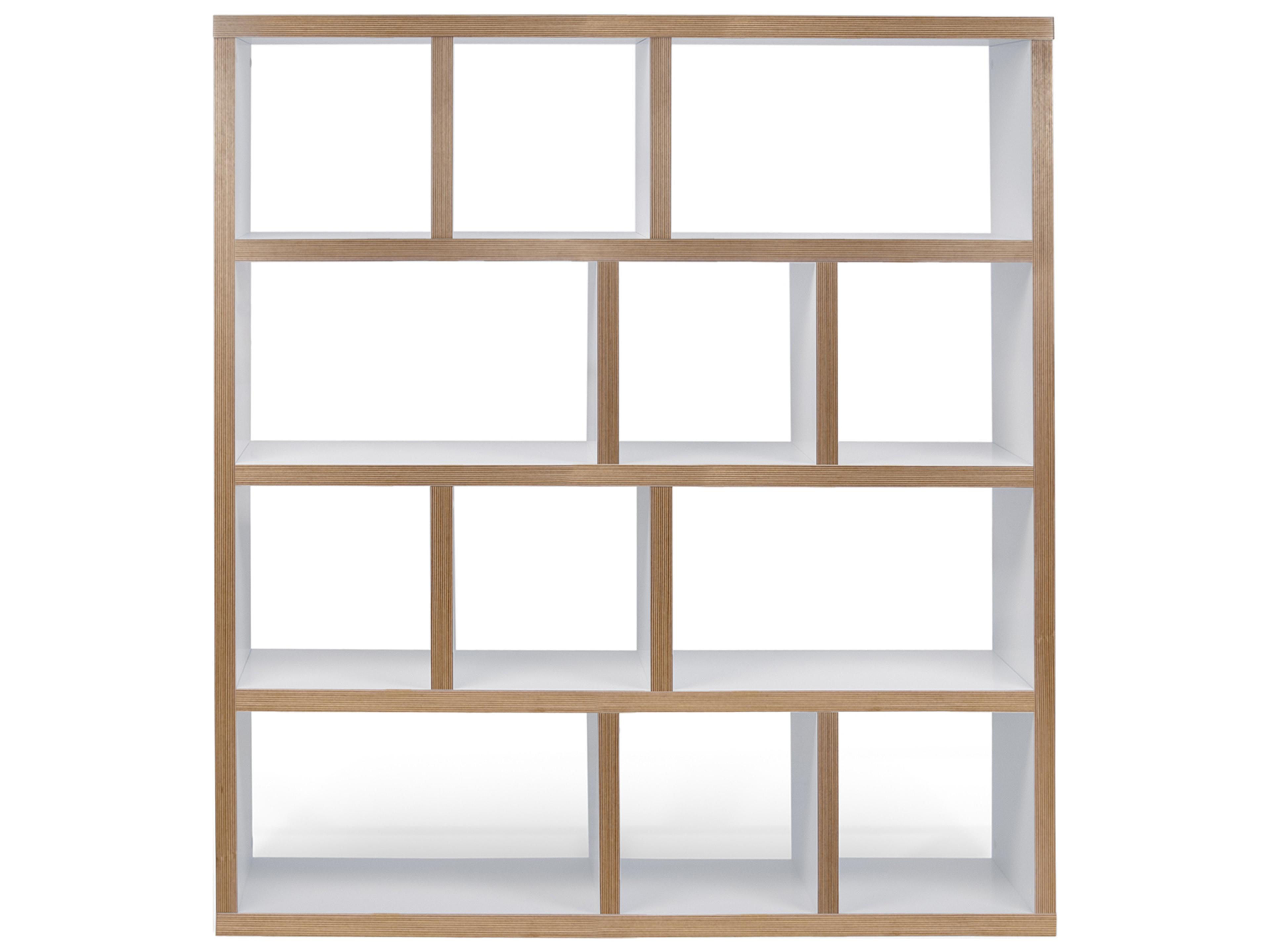 Berlin Pure White Plywood Bookcase