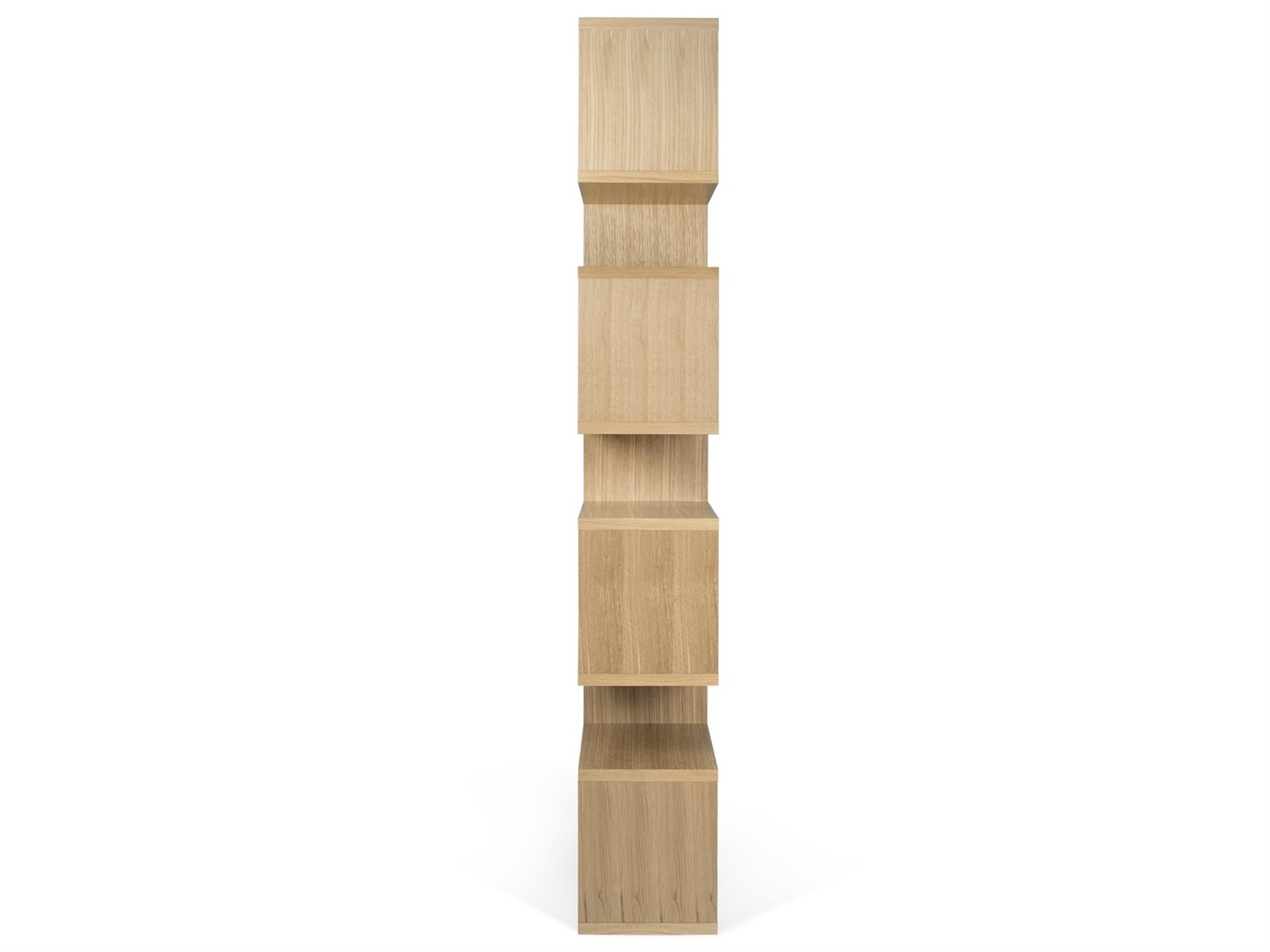 TemaHome London Oak Frame Pure Black Backs Bookcase