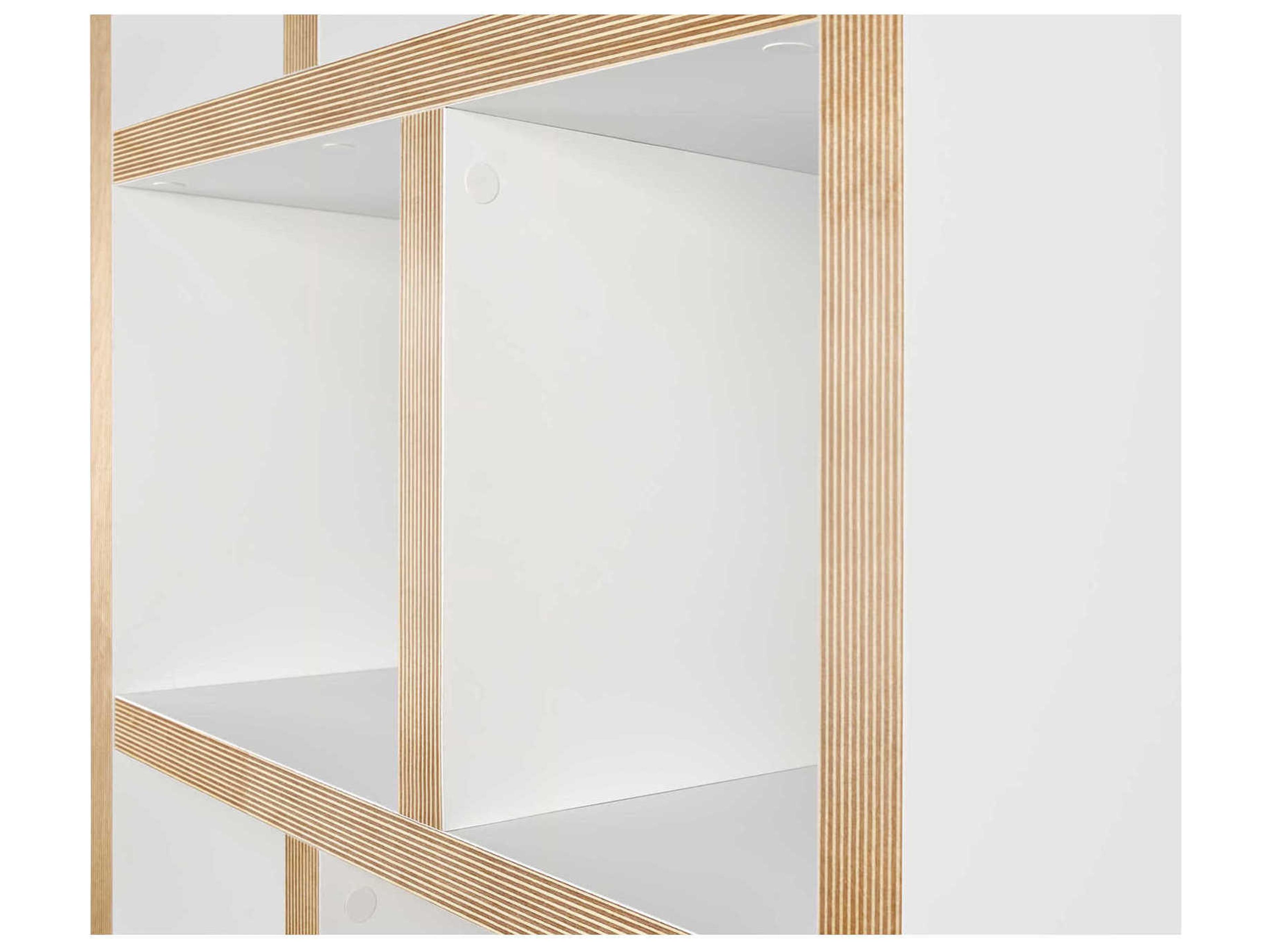 TemaHome Berlin Pure White Plywood Bookcase