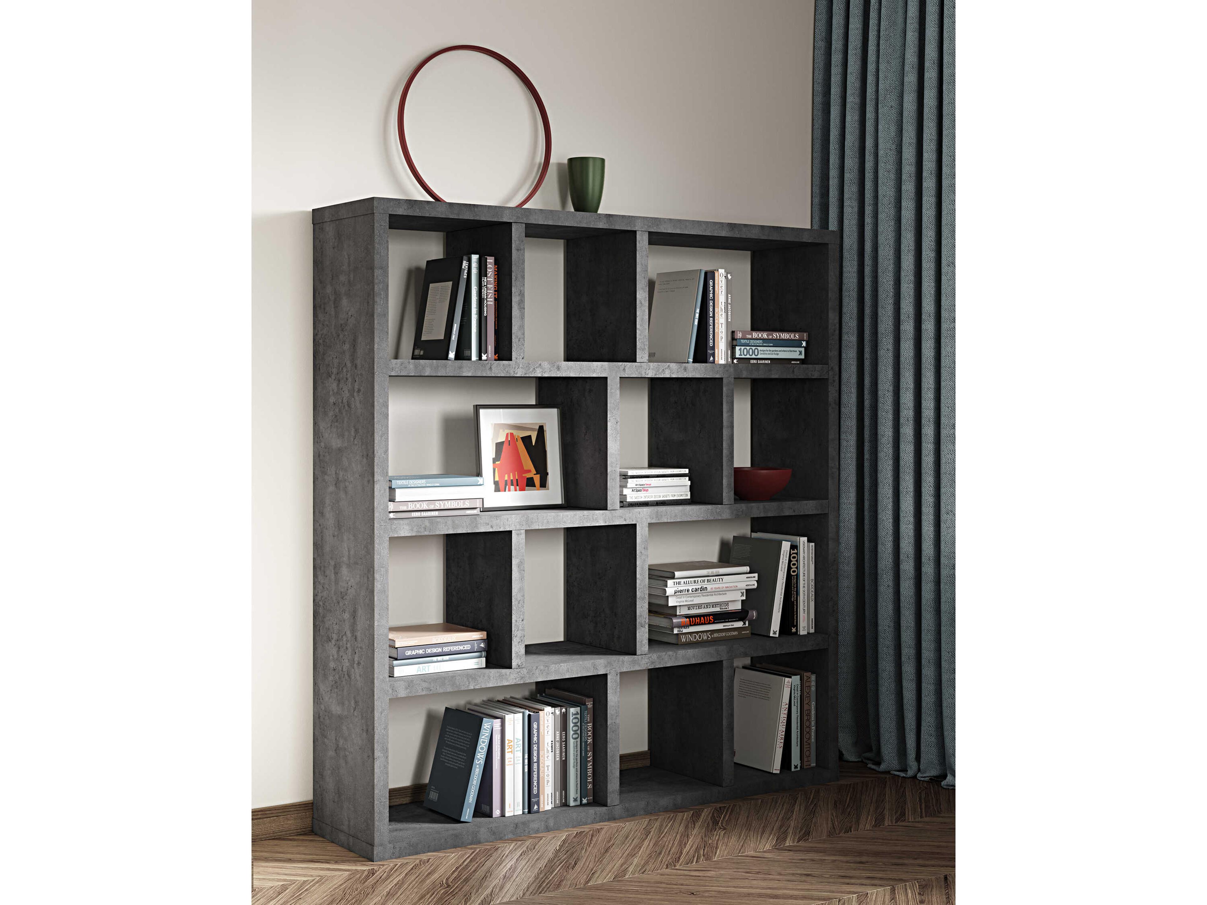 TemaHome Berlin Concrete Look Bookcase