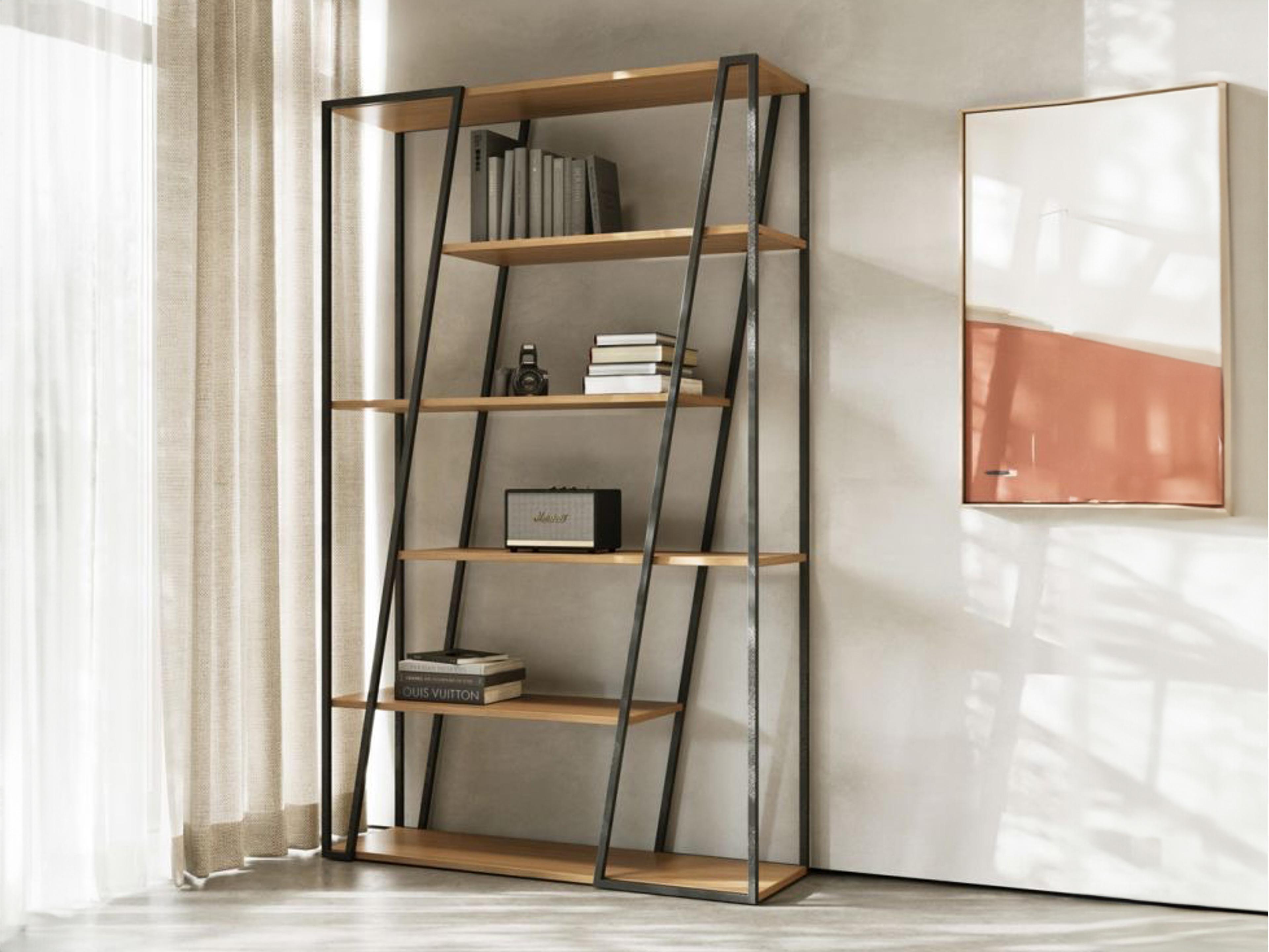 TemaHome Albi Light Oak Black Bookcase