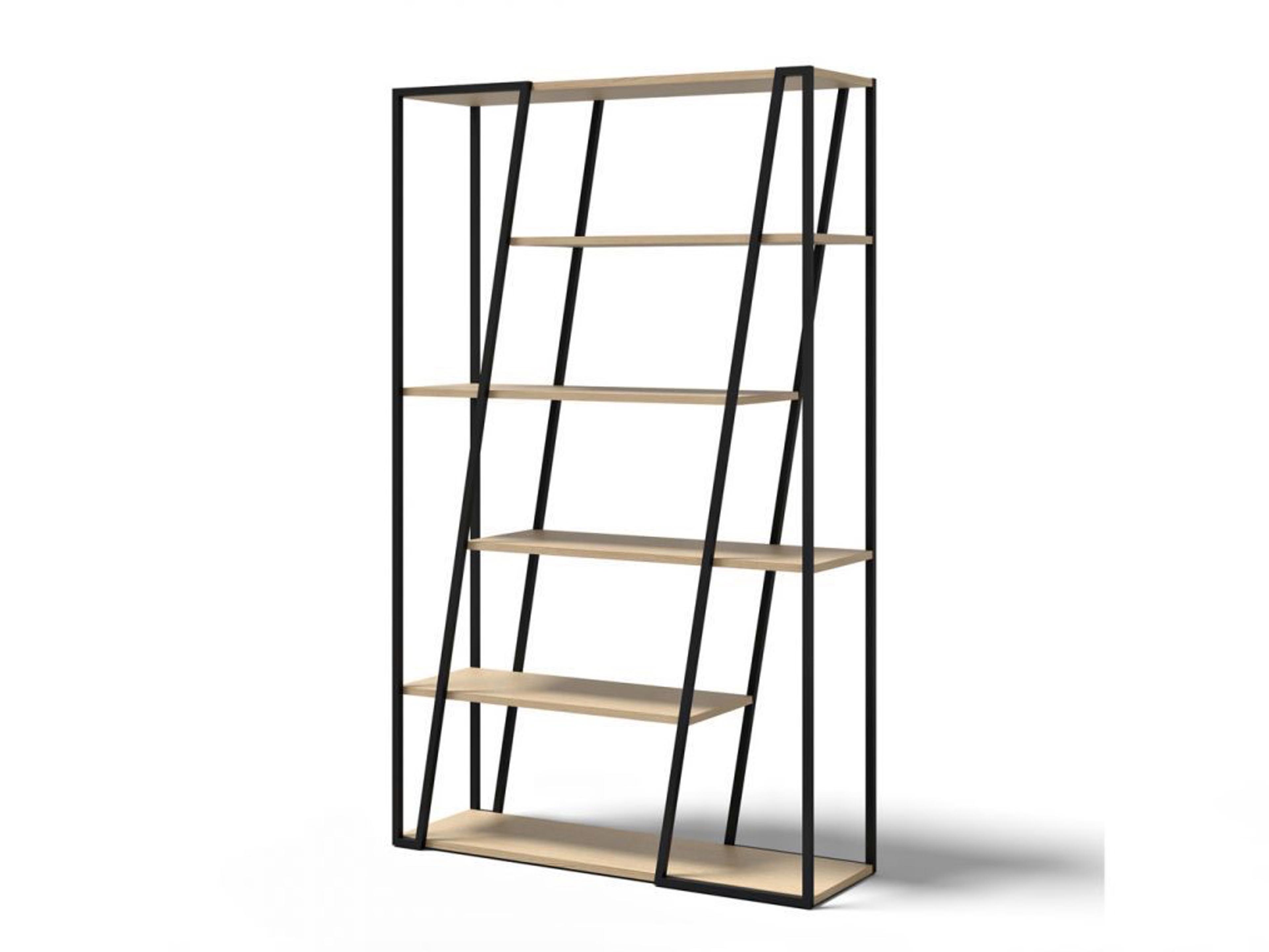 TemaHome Albi Light Oak Black Bookcase