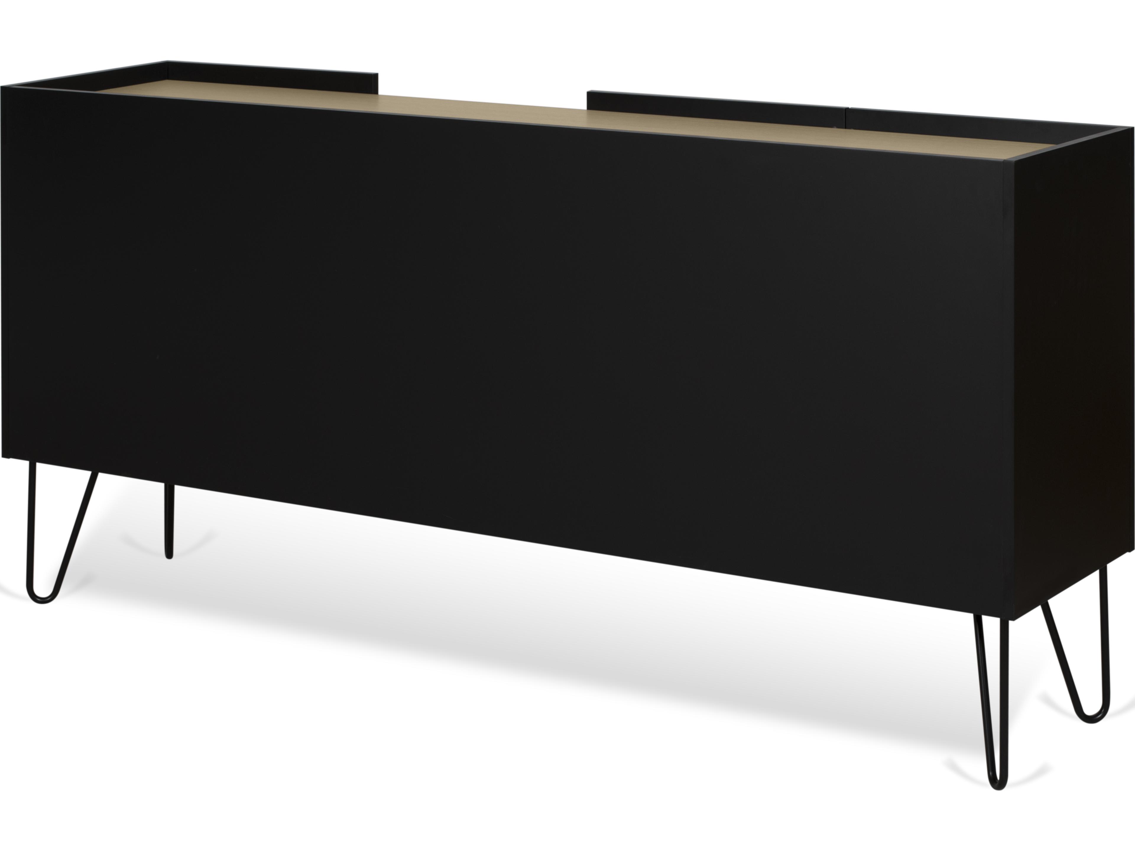 TemaHome Nina 71" Oak Wood Light Pure Black Sideboard