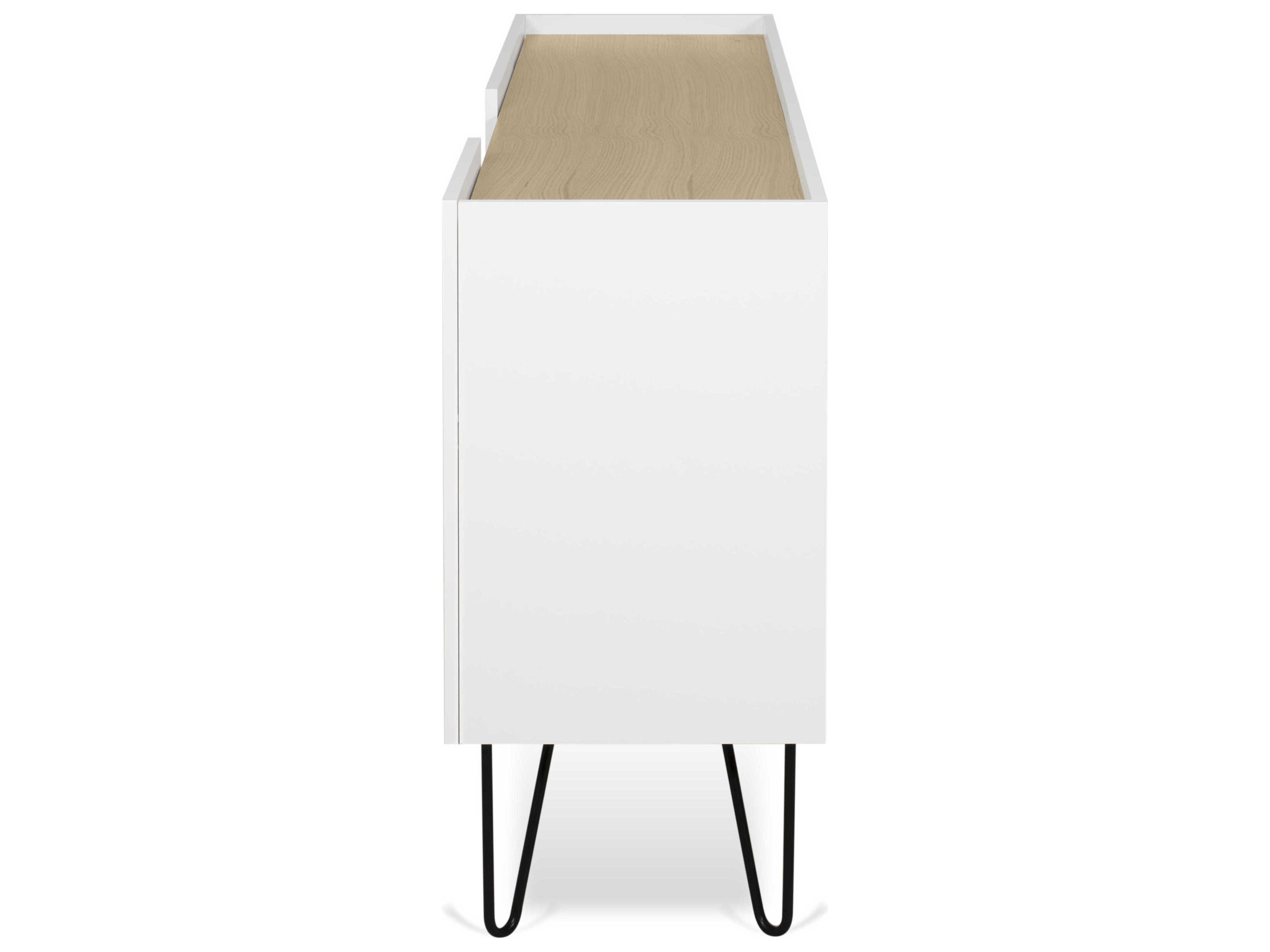 TemaHome Nina 71" Light Oak & Pure White Sideboard