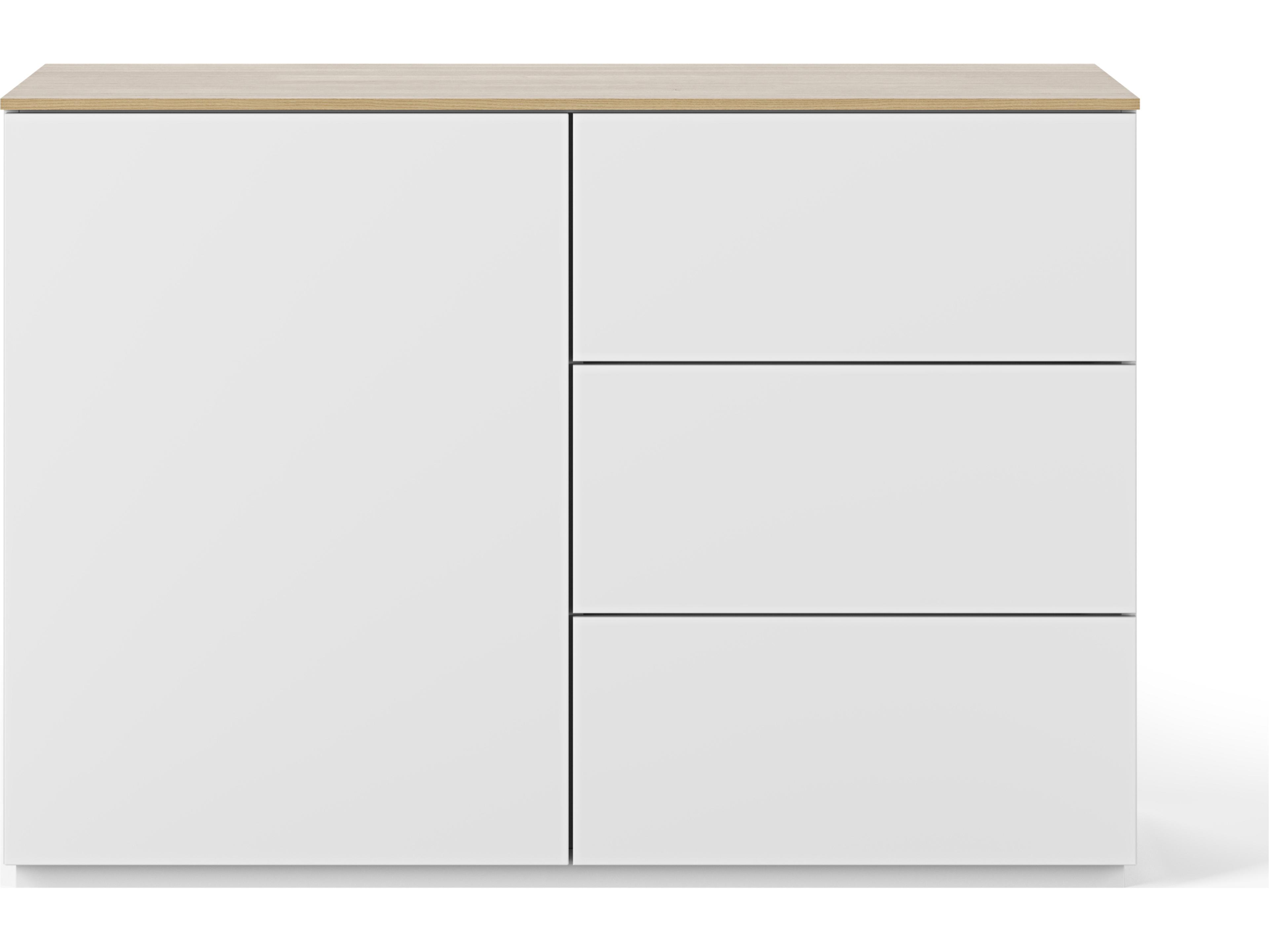 Join 47" Oak Wood Pure White Sideboard