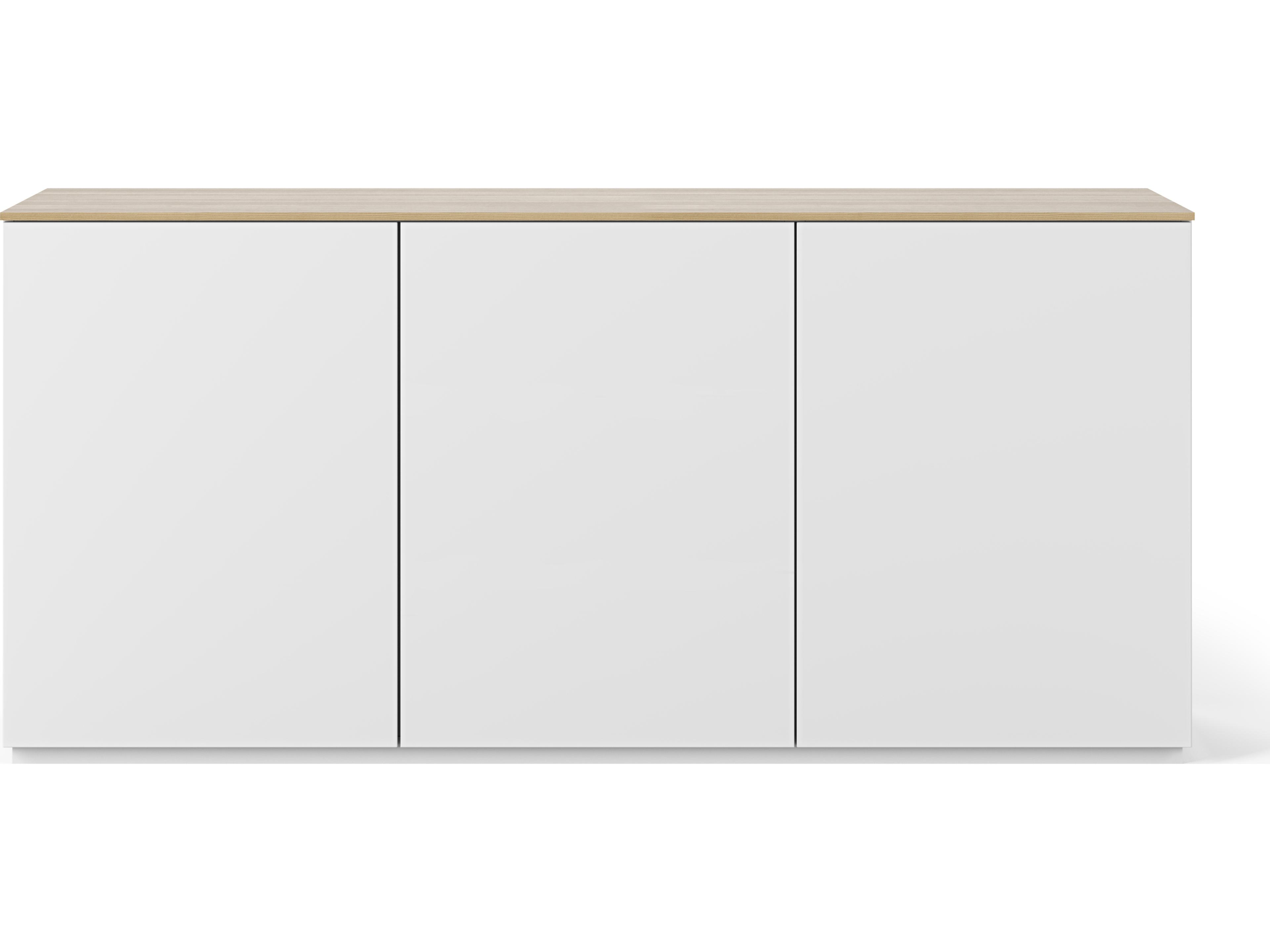 Join 71" Oak Wood And Pure White Sideboard