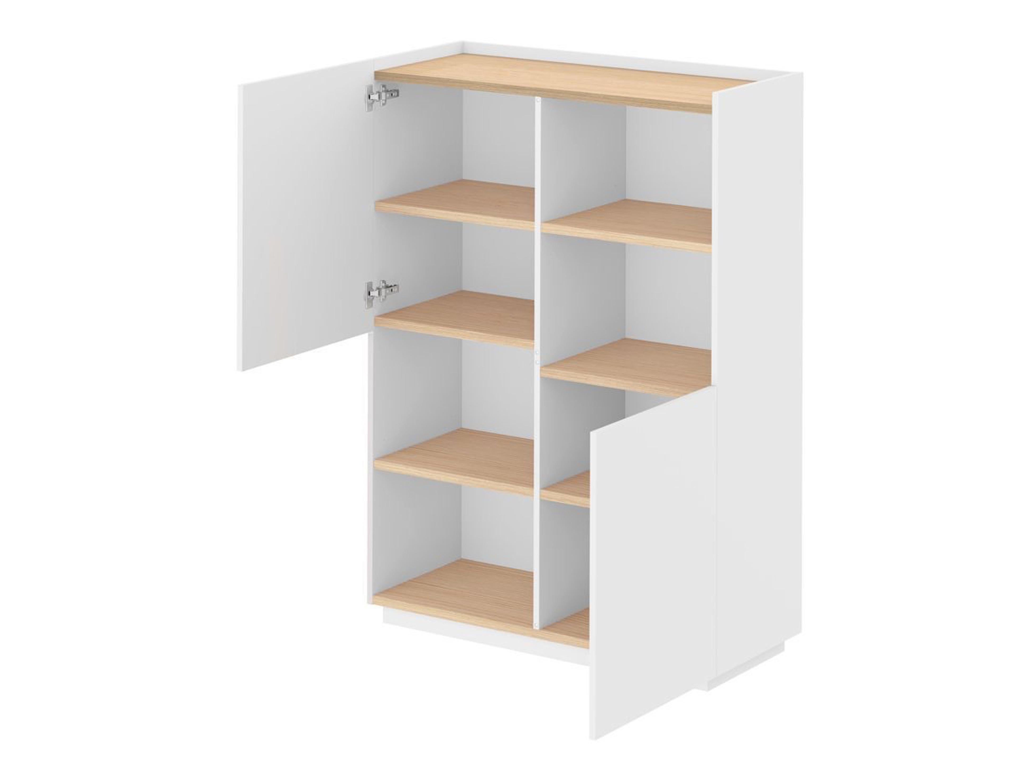 TemaHome Nina Light Oak Pure White File Cabinet