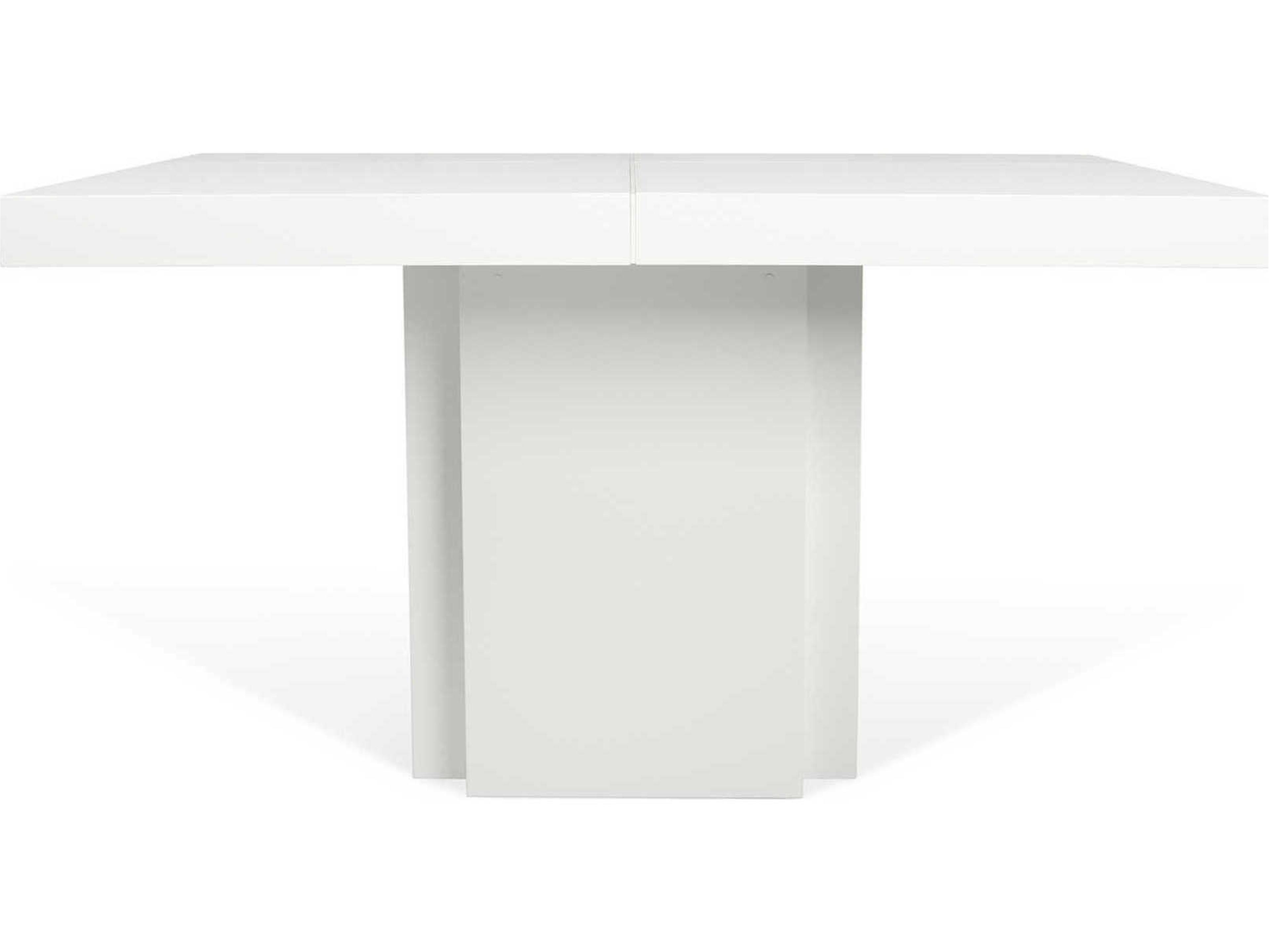 Dusk Square Wood High Gloss White Dining Table