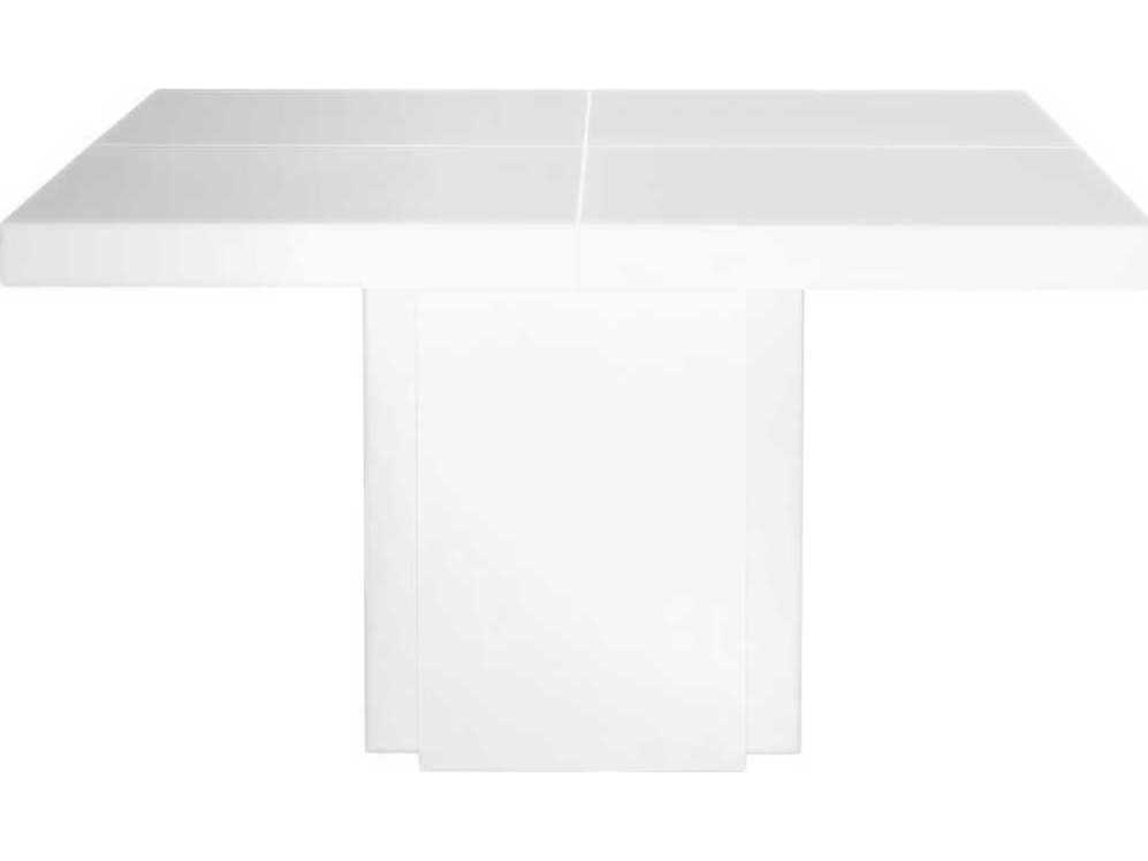TemaHome Dusk Square Wood High Gloss White Dining Table