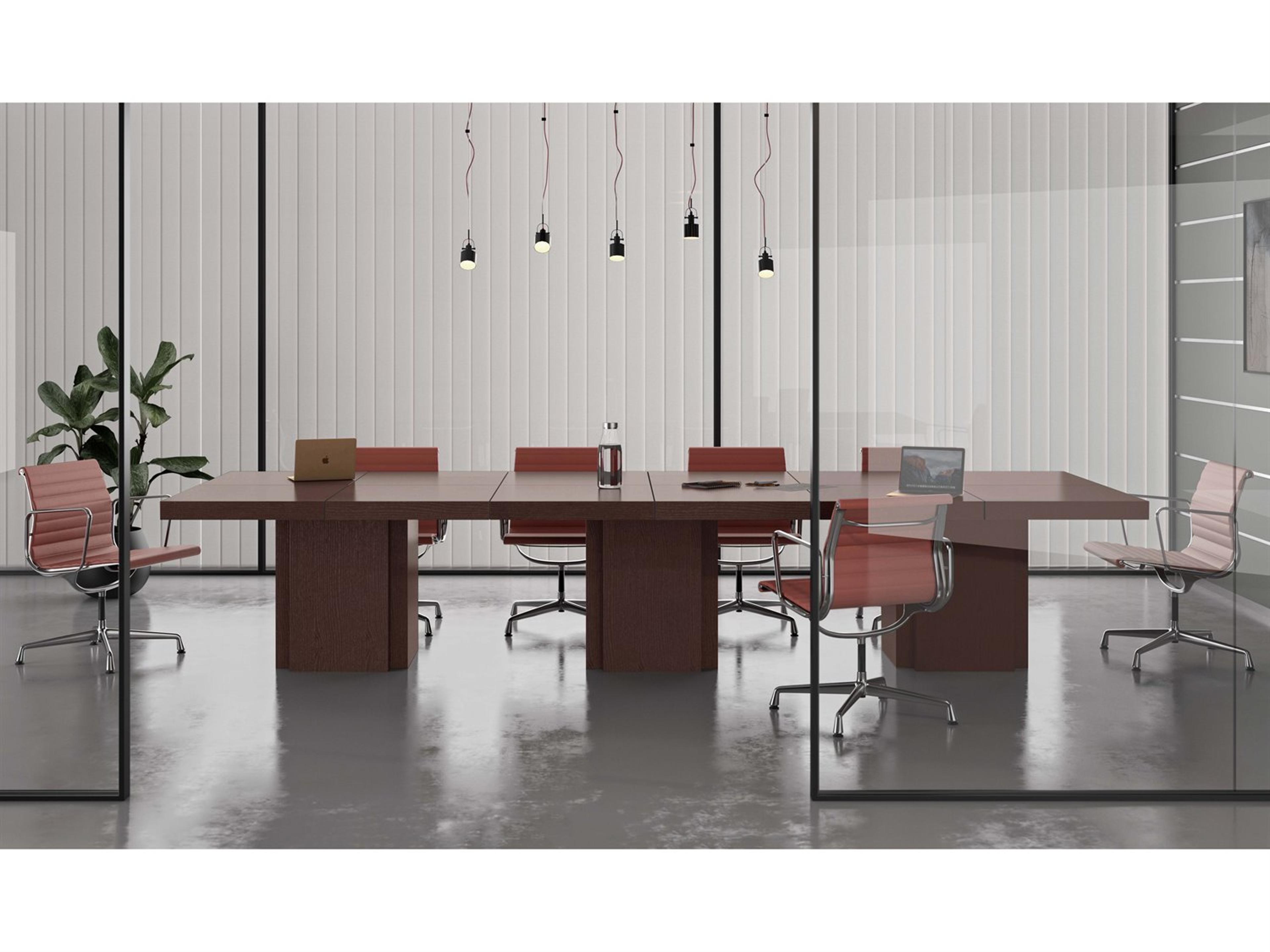 TemaHome Dusk Chocolate Brown Conference Table Desk