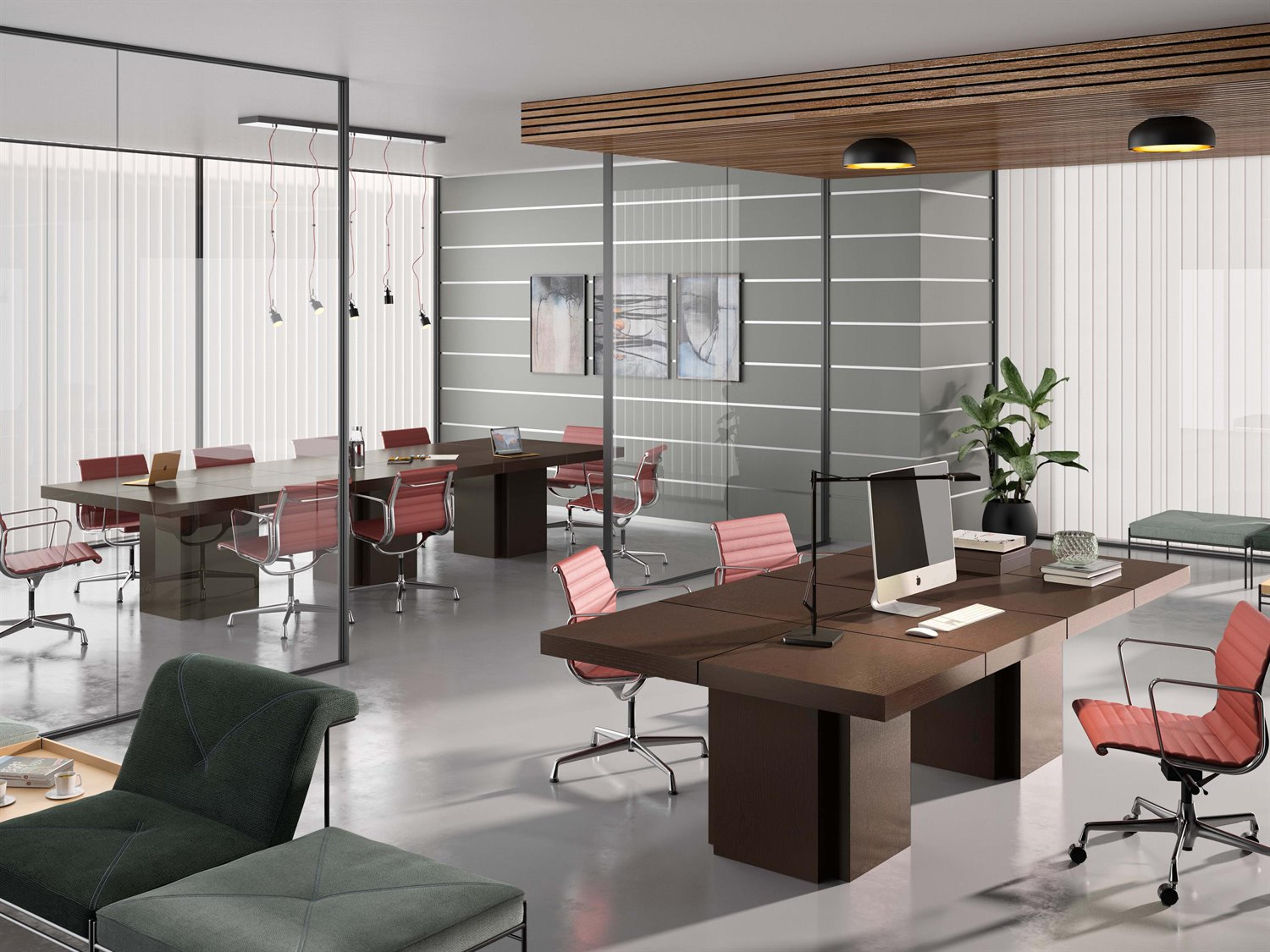 TemaHome Dusk Chocolate Brown Conference Table Desk