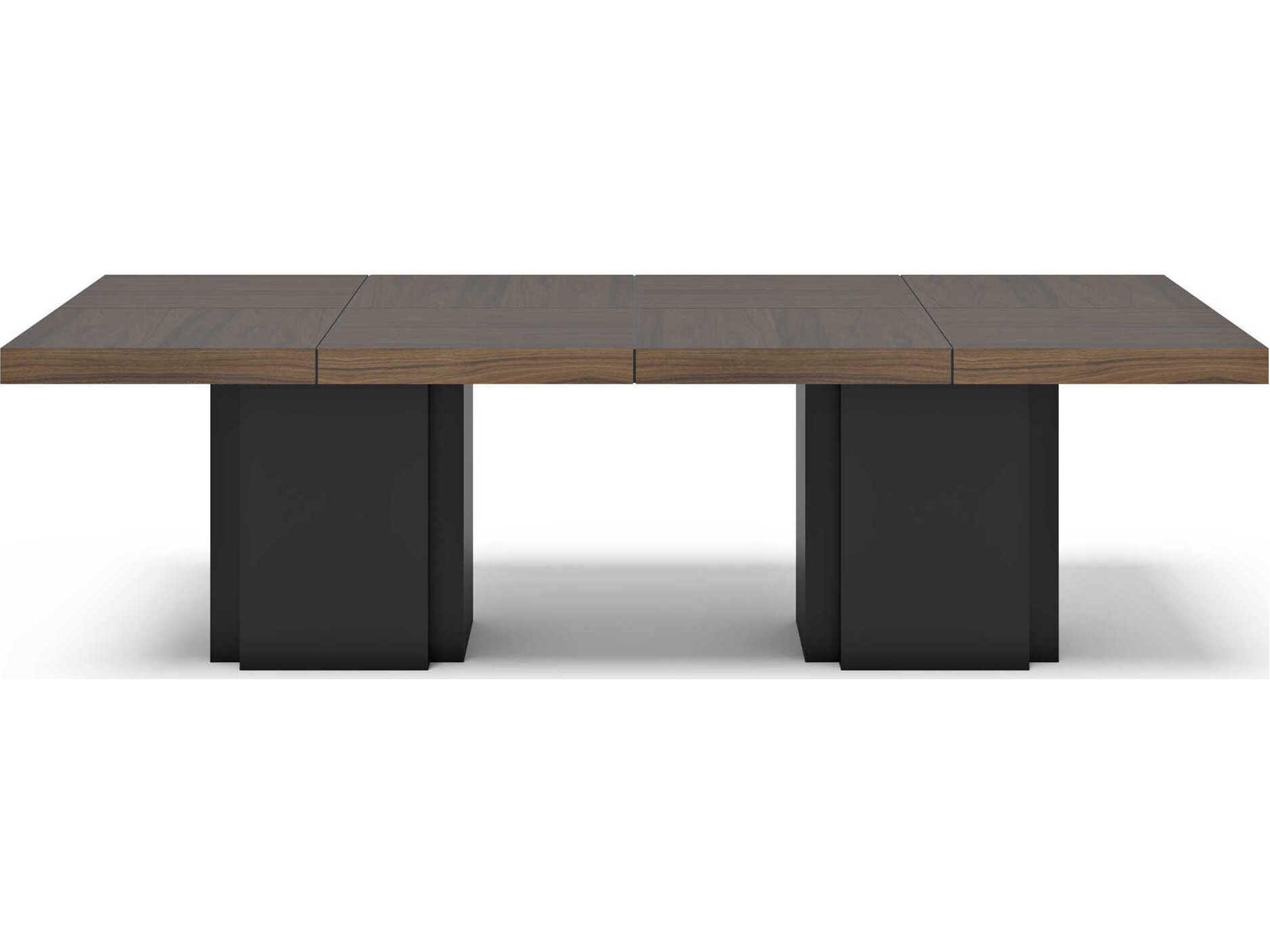 TemaHome Dusk Melamine Walnut & Pure Black Brown Conference Table Desk