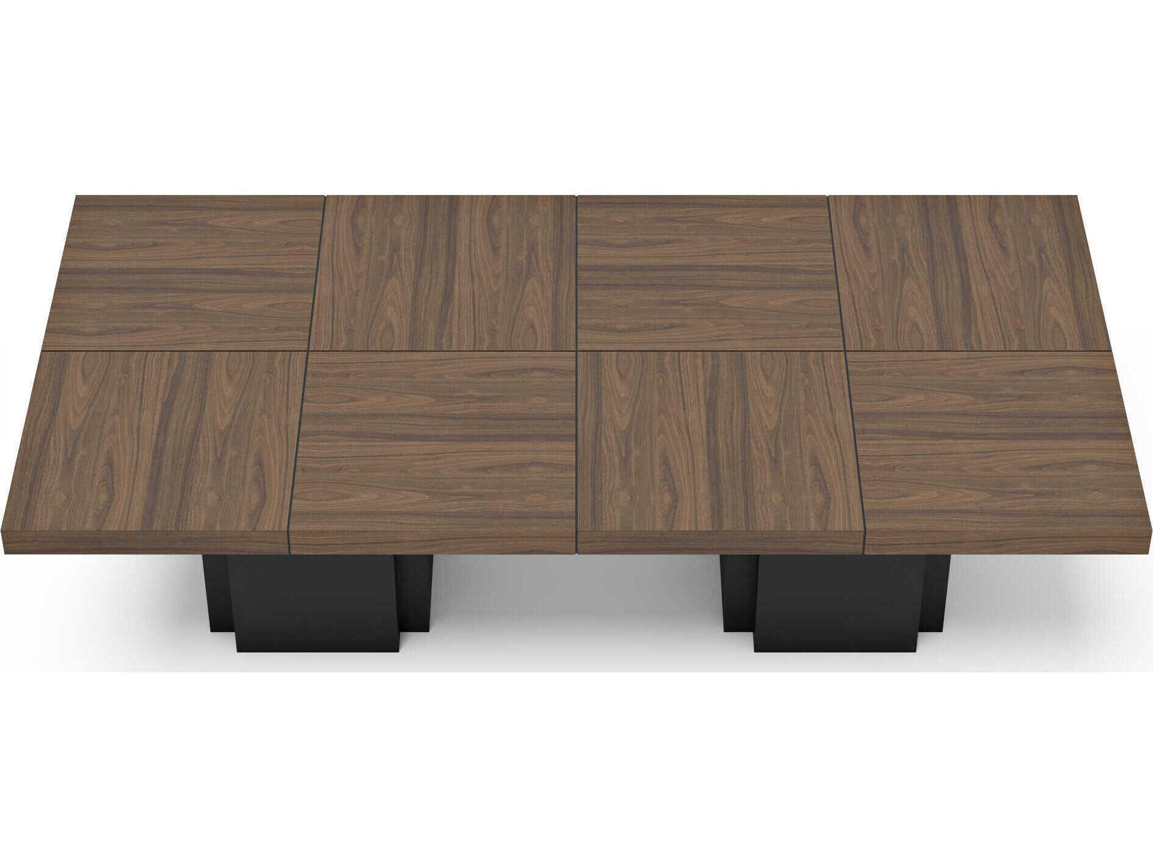 TemaHome Dusk Melamine Walnut & Pure Black Brown Conference Table Desk