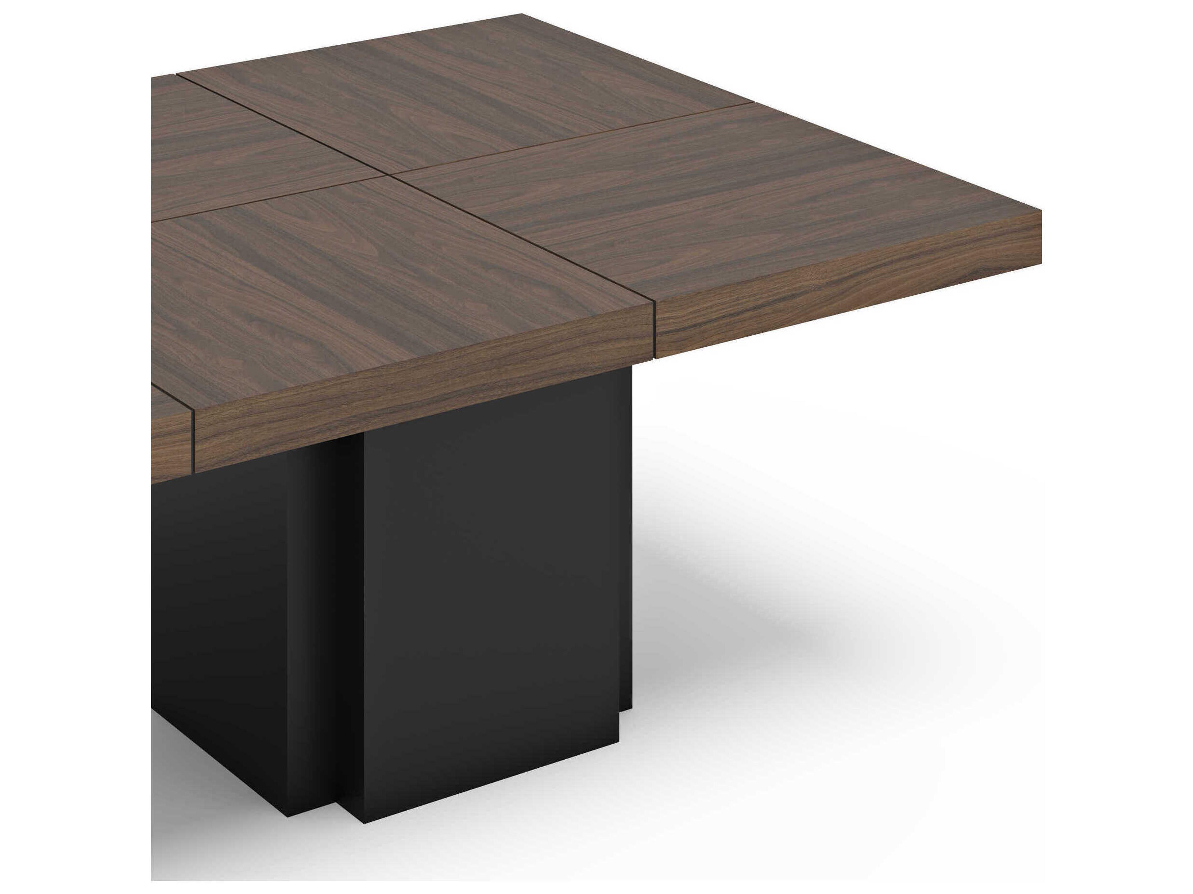 TemaHome Dusk Melamine Walnut & Pure Black Brown Conference Table Desk