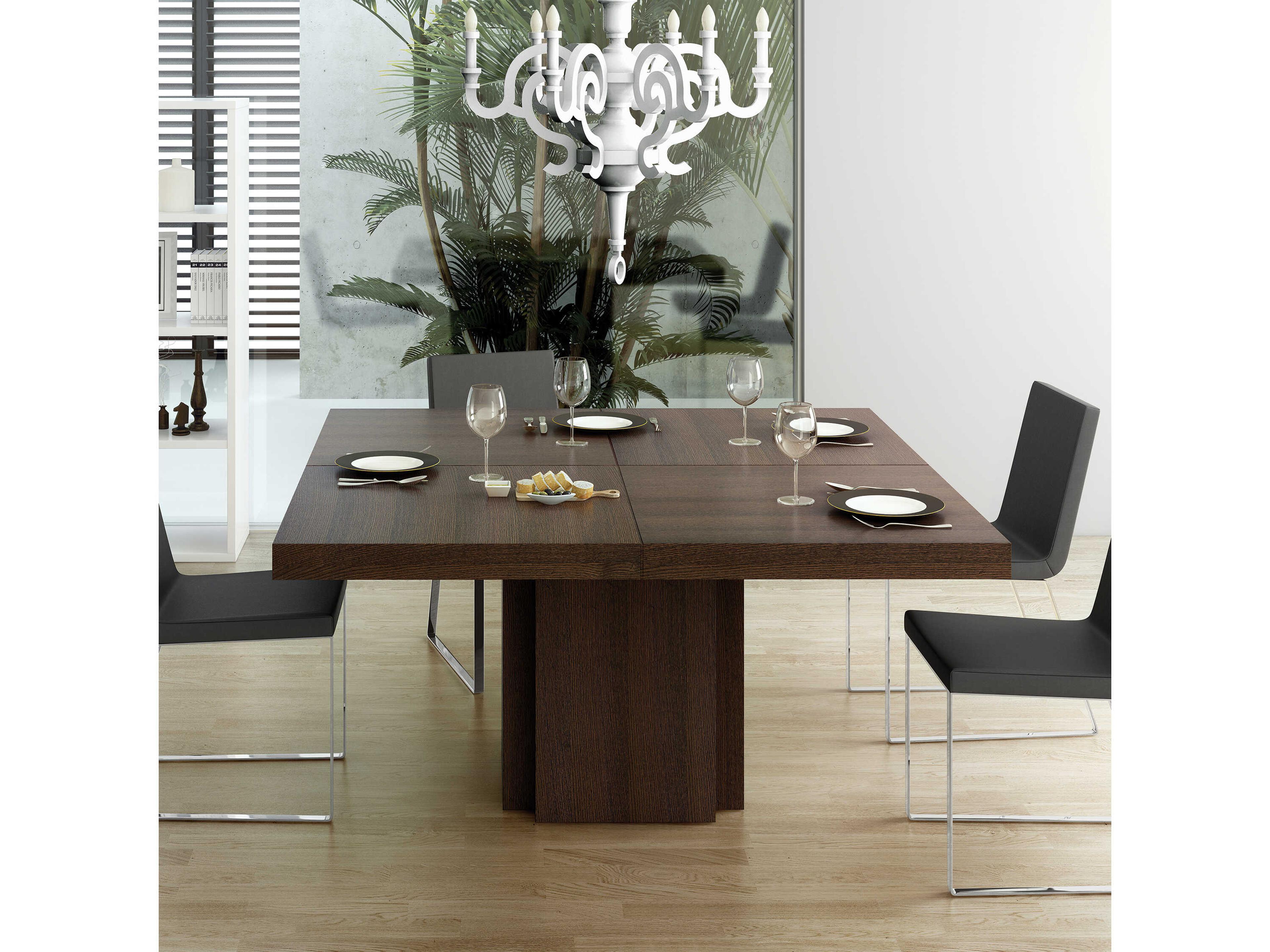 TemaHome Dusk Square Wood Chocolate Dining Table