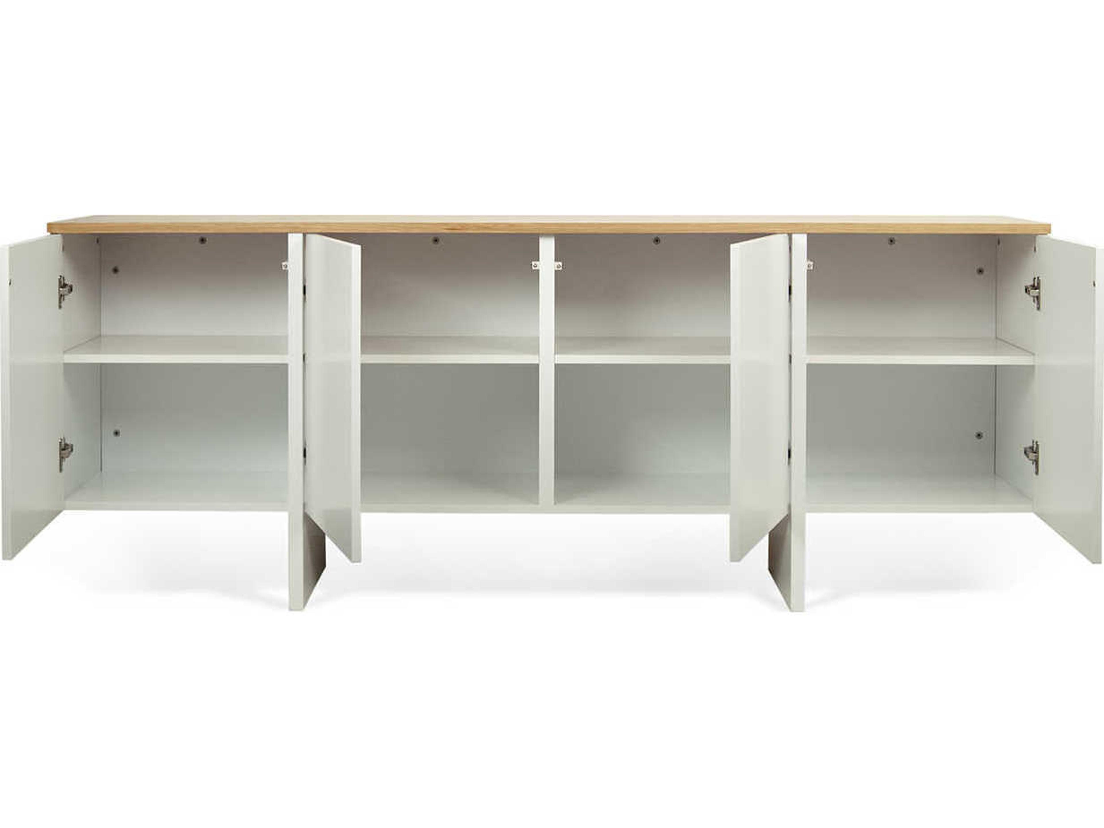 Edge 79" Pure White Oak Sideboard