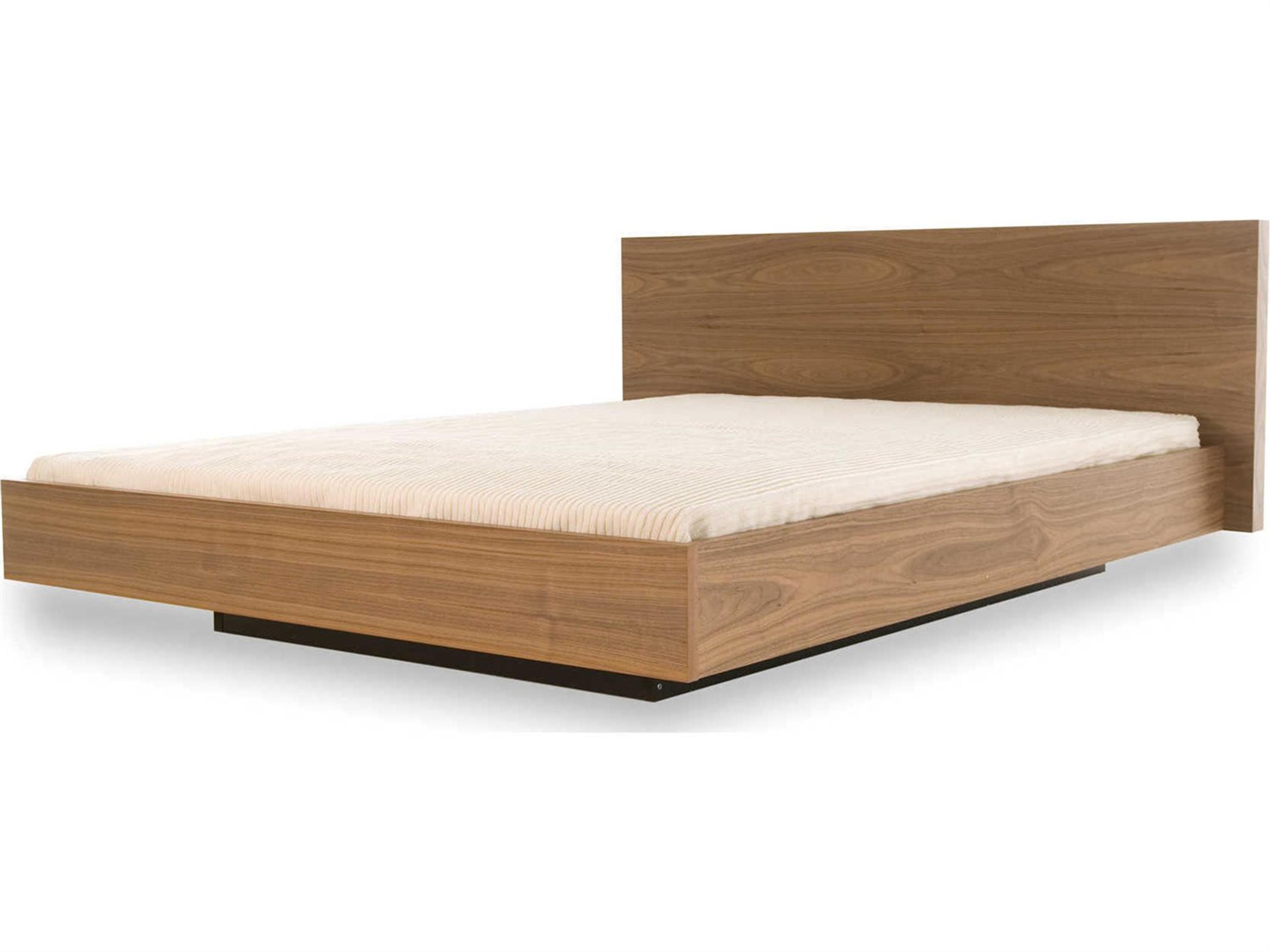TemaHome Float Walnut Brown Wood Queen Platform Bed