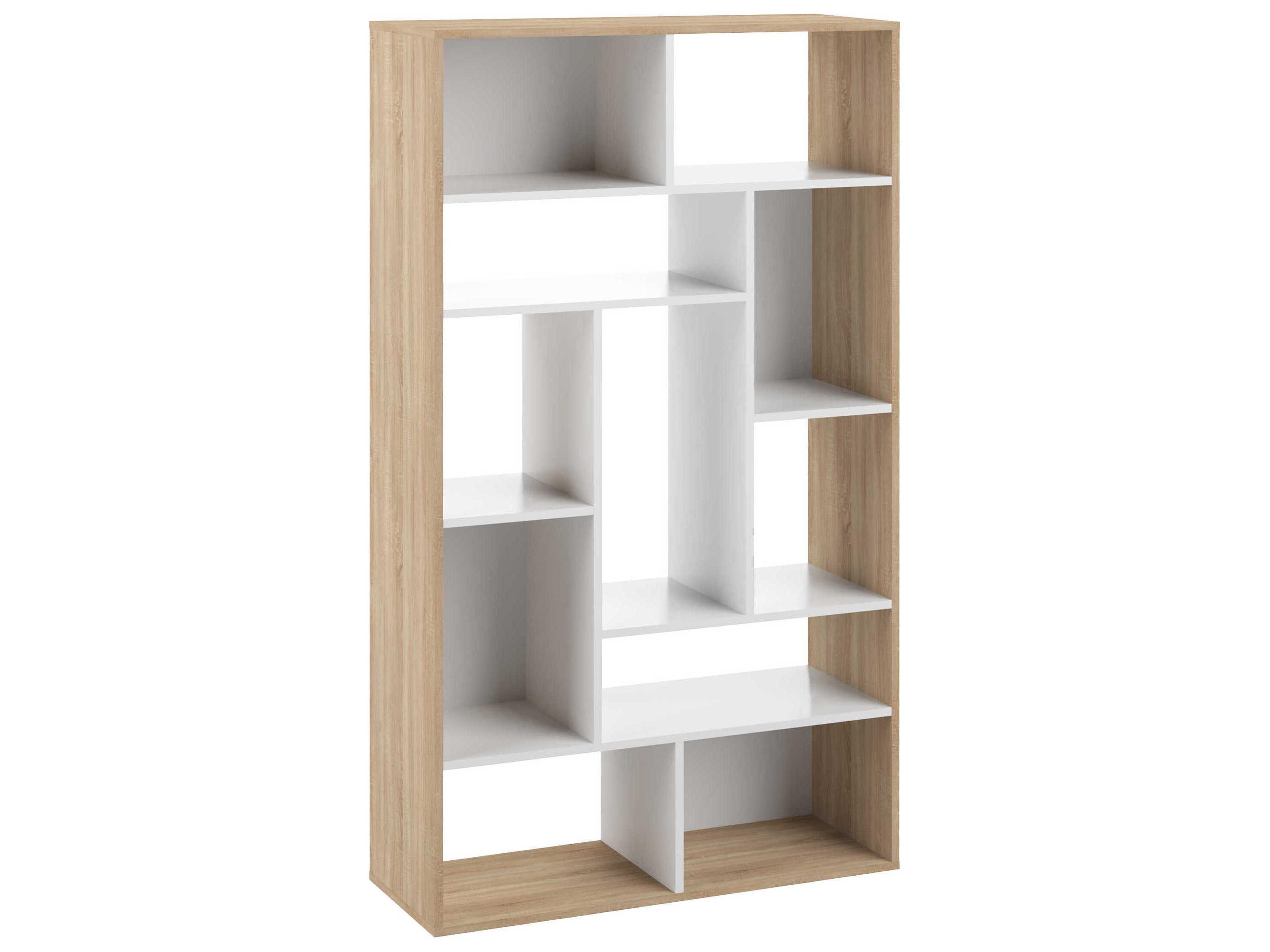 TemaHome Seoul Melamine White Natural Oak Bookcase