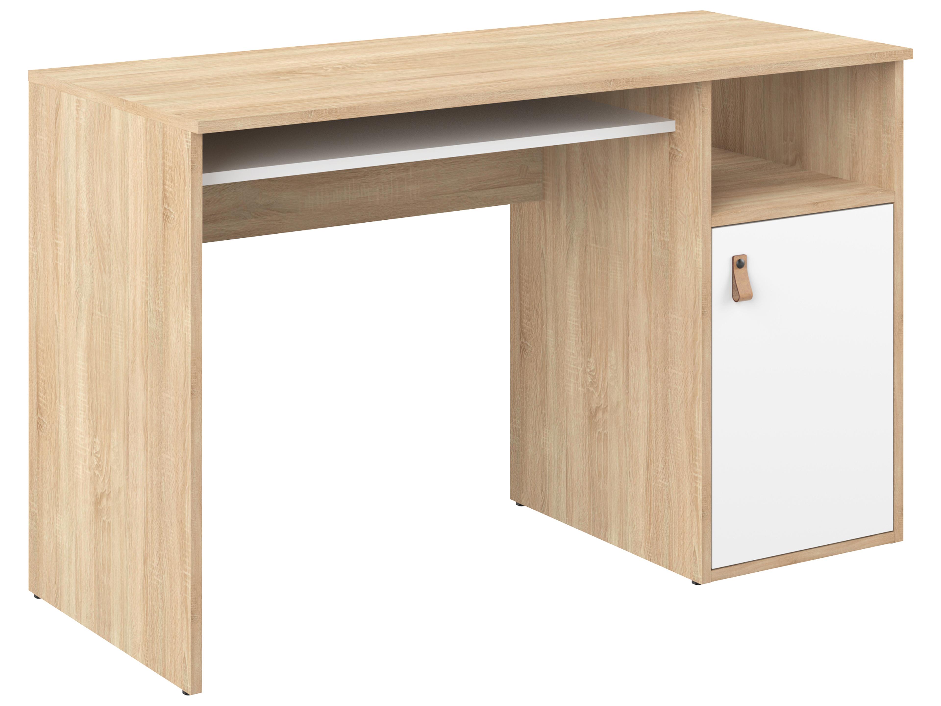TemaHome Oxford White Oak Wood Computer Desk