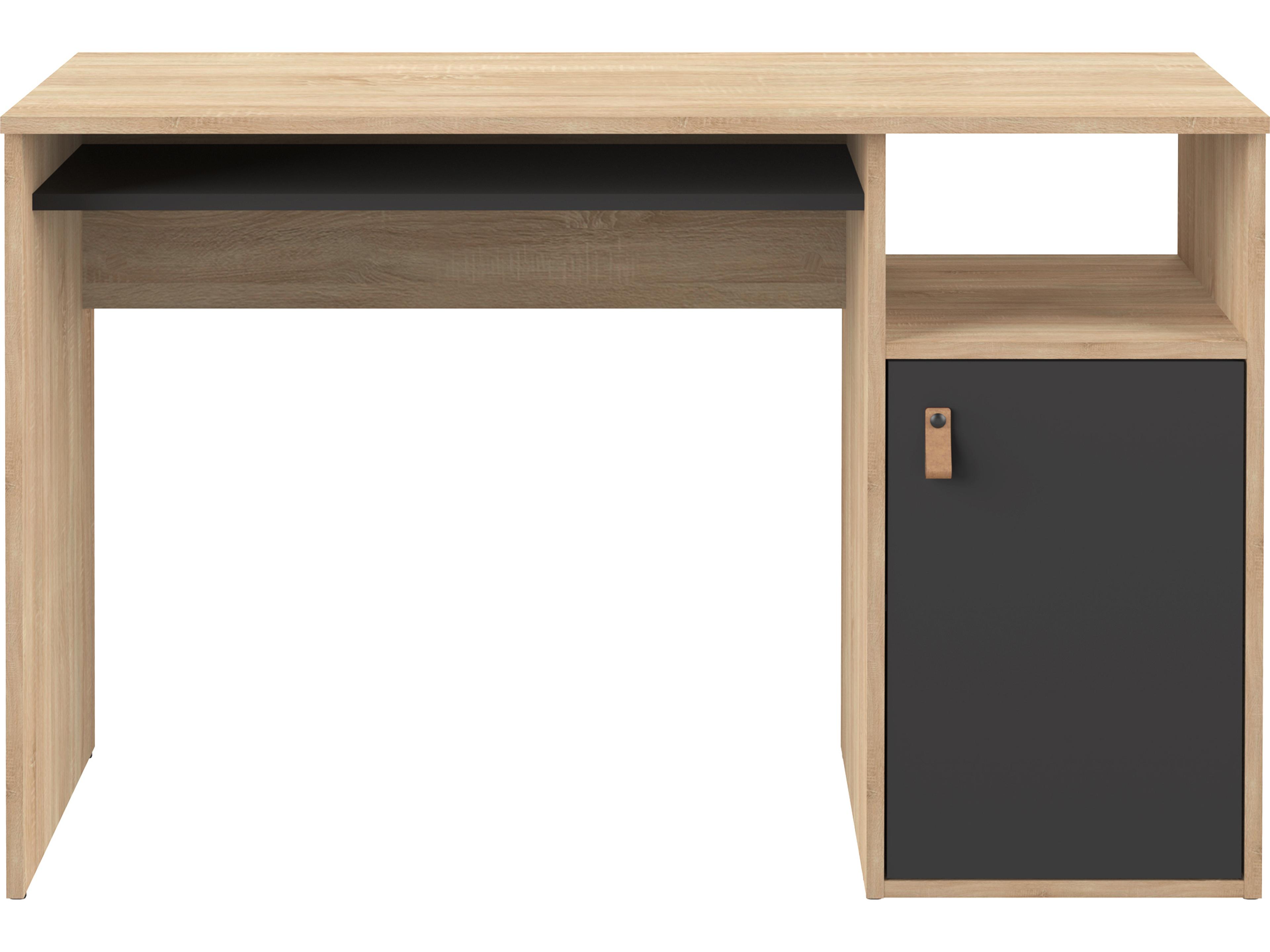 Oxford Black Oak Wood Computer Desk