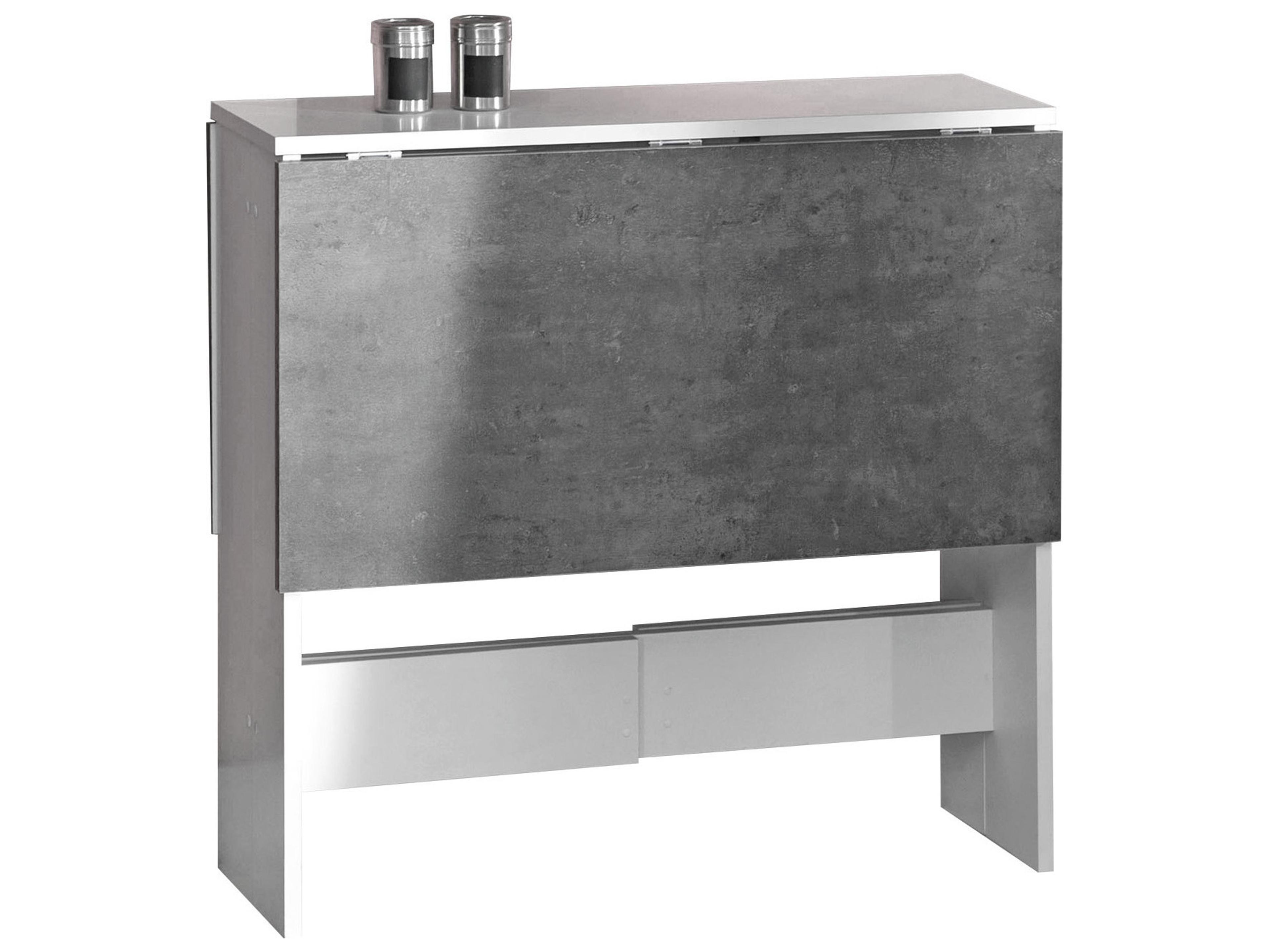 TemaHome Papillon Rectangular Wood White Concrete Look Dining Table