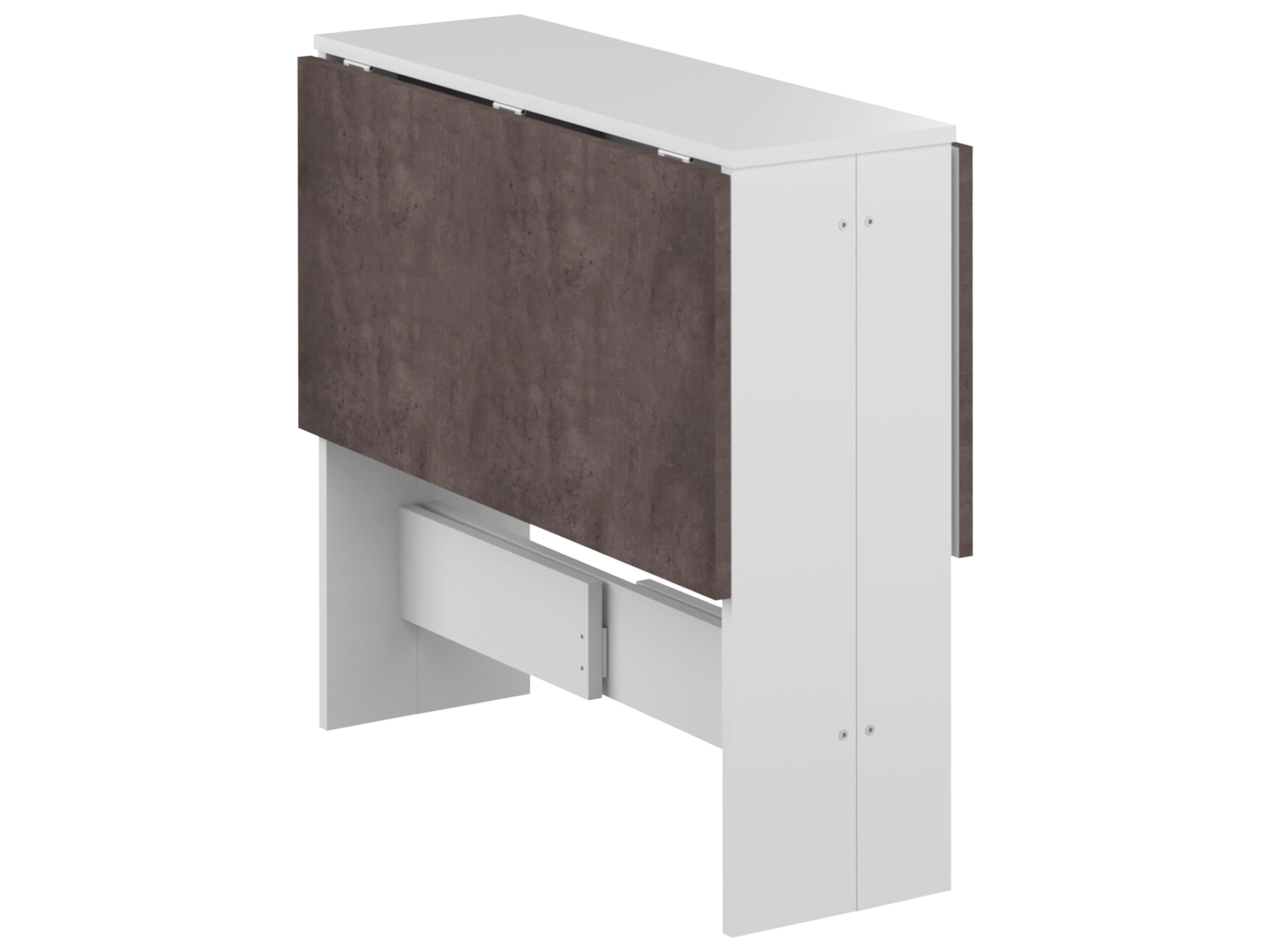 TemaHome Papillon Rectangular Wood White Concrete Look Dining Table