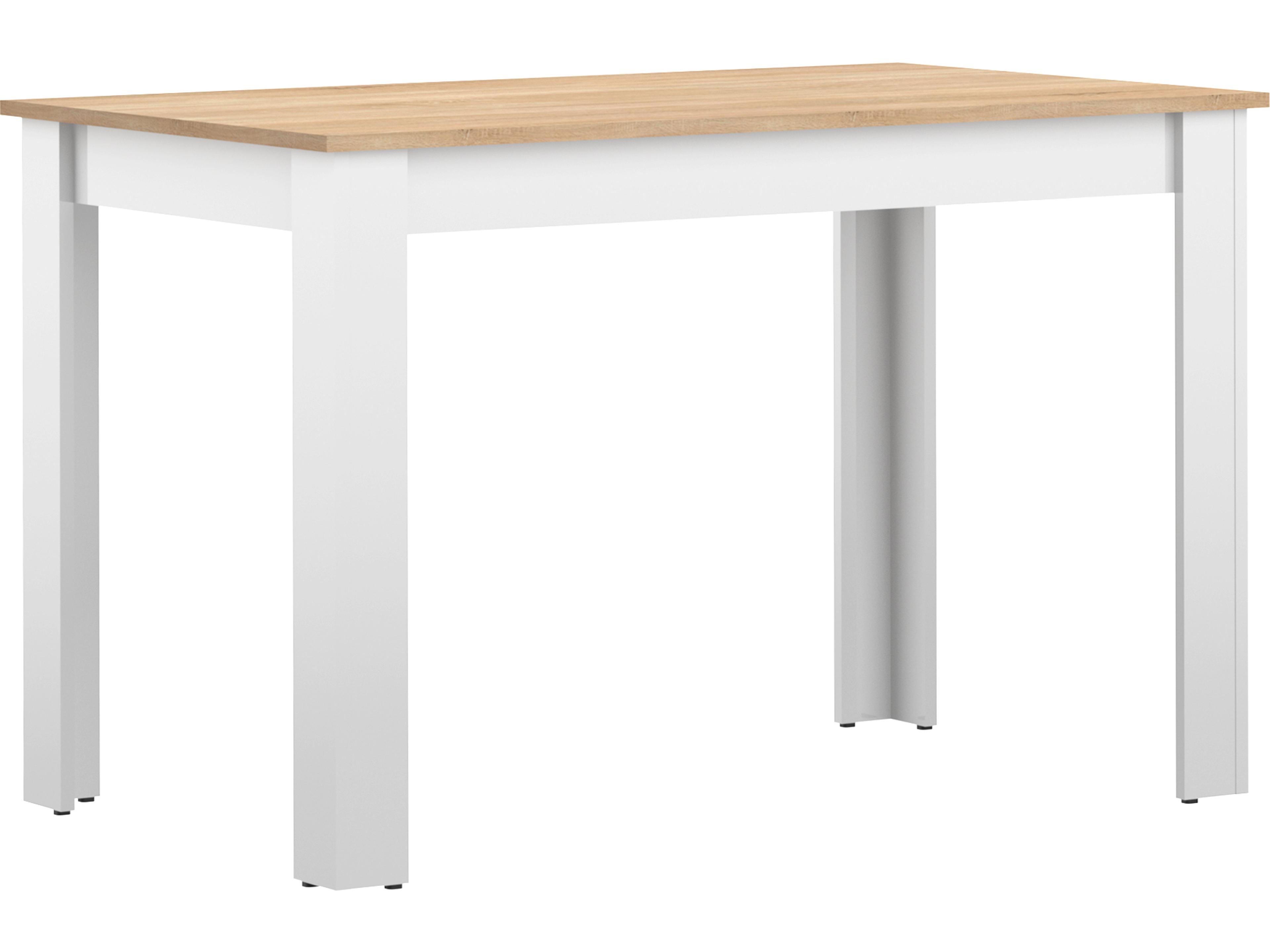 TemaHome Nice Rectangular Wood White Oak Color Dining Table