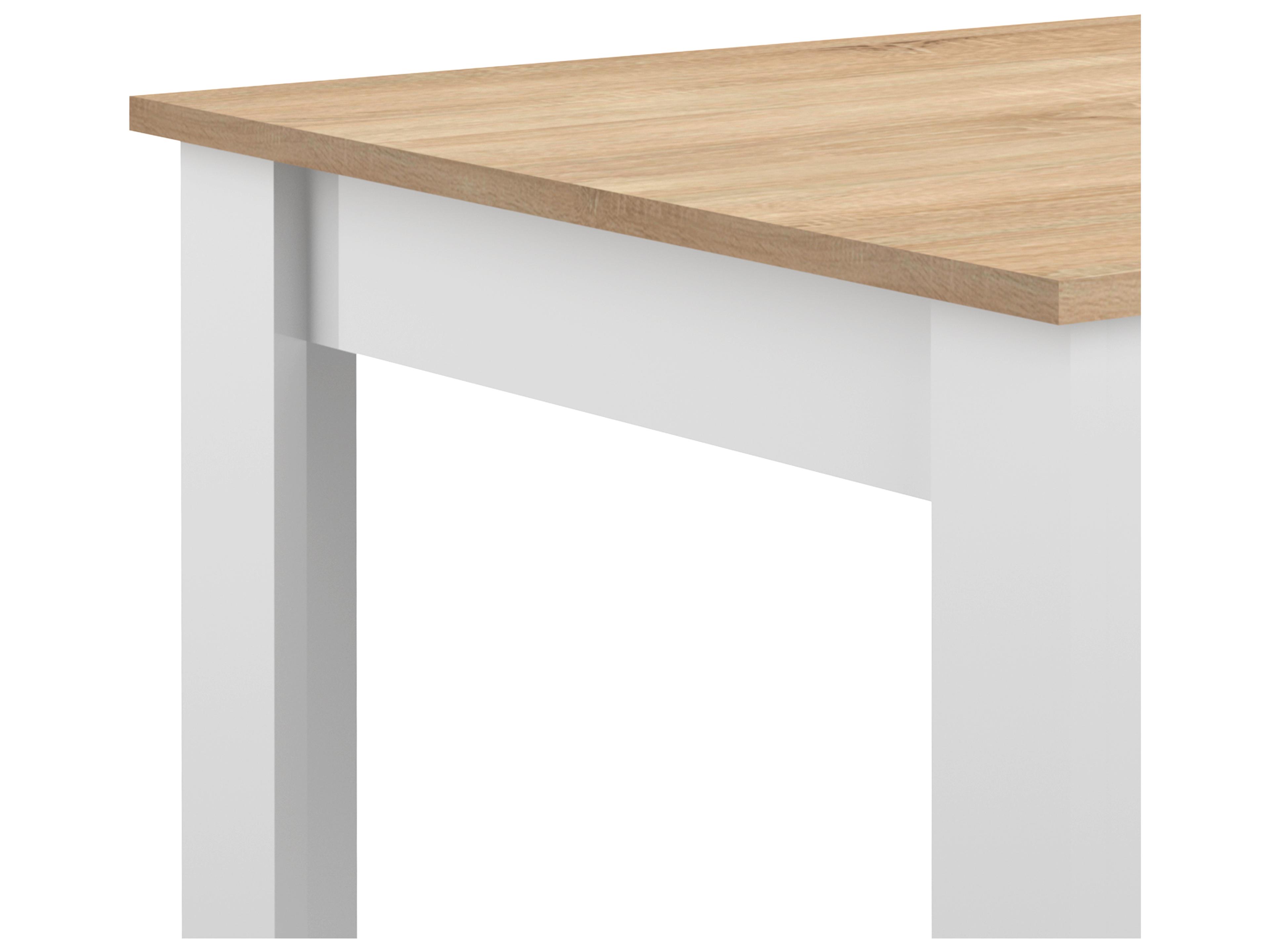 TemaHome Nice Rectangular Wood White Oak Color Dining Table