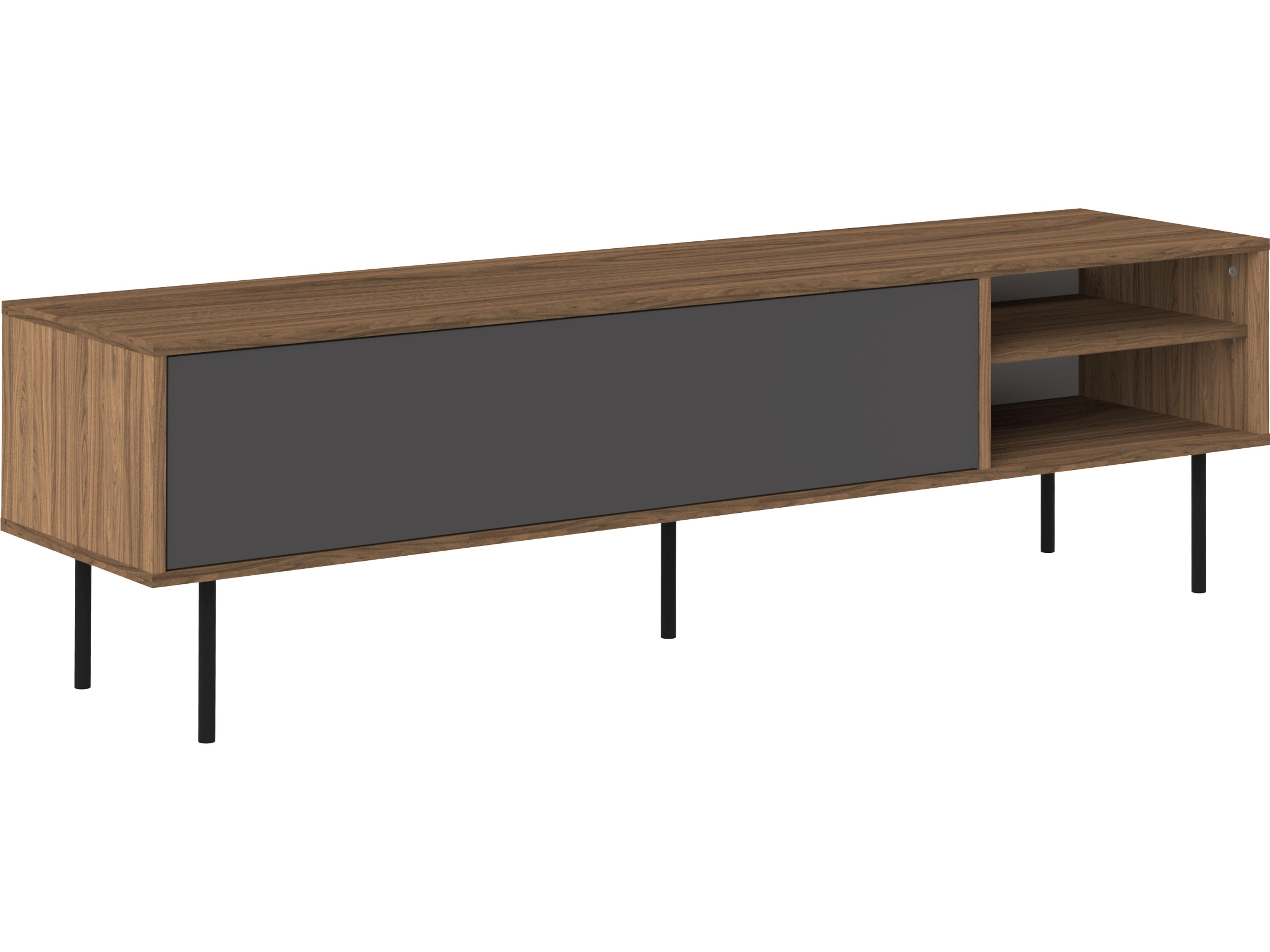 TemaHome Ampere 65" Walnut Wood Color Grey Media Console