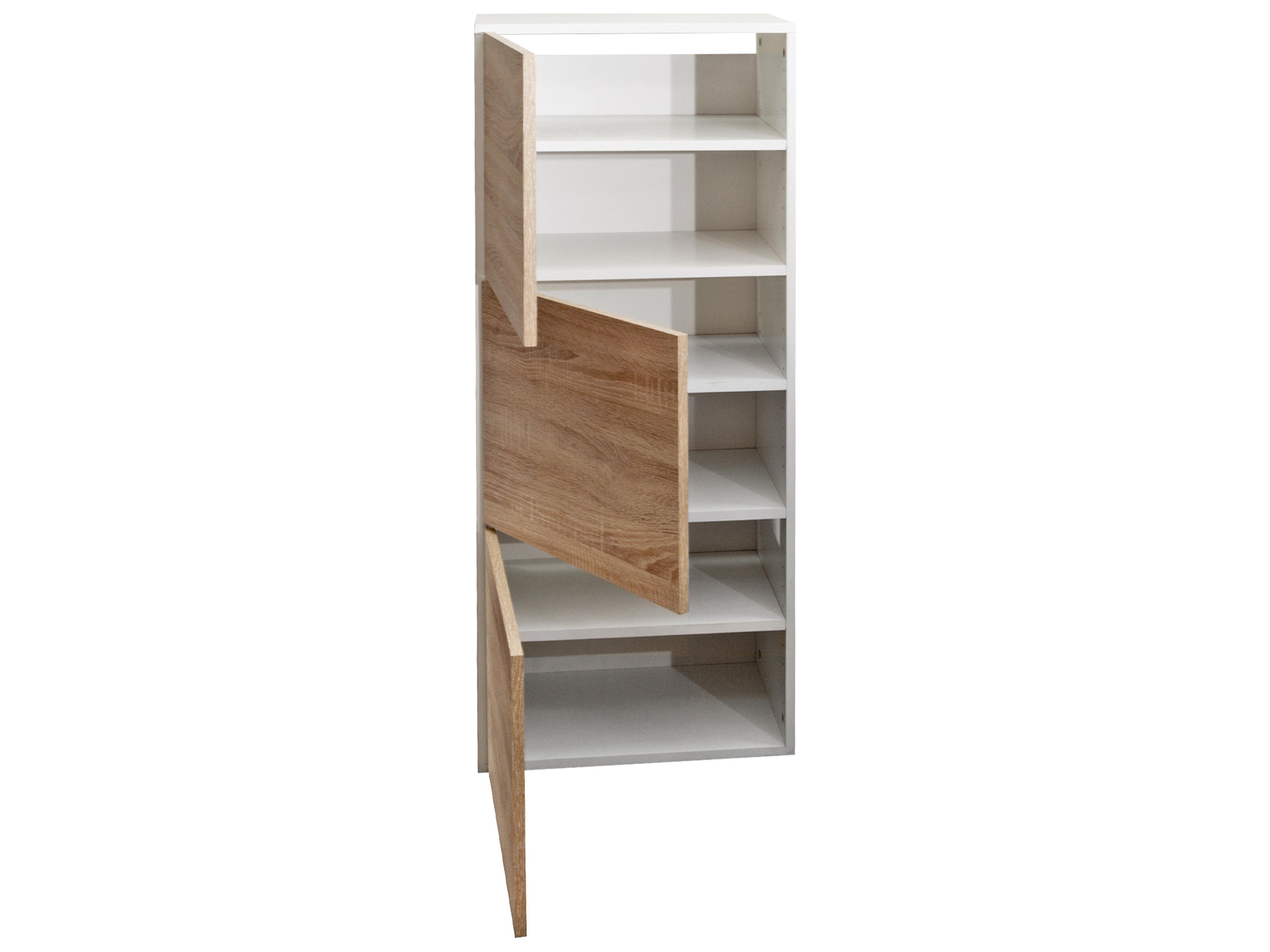 TemaHome Bamboo White / Natural Oak Shoe Storage Cabinet