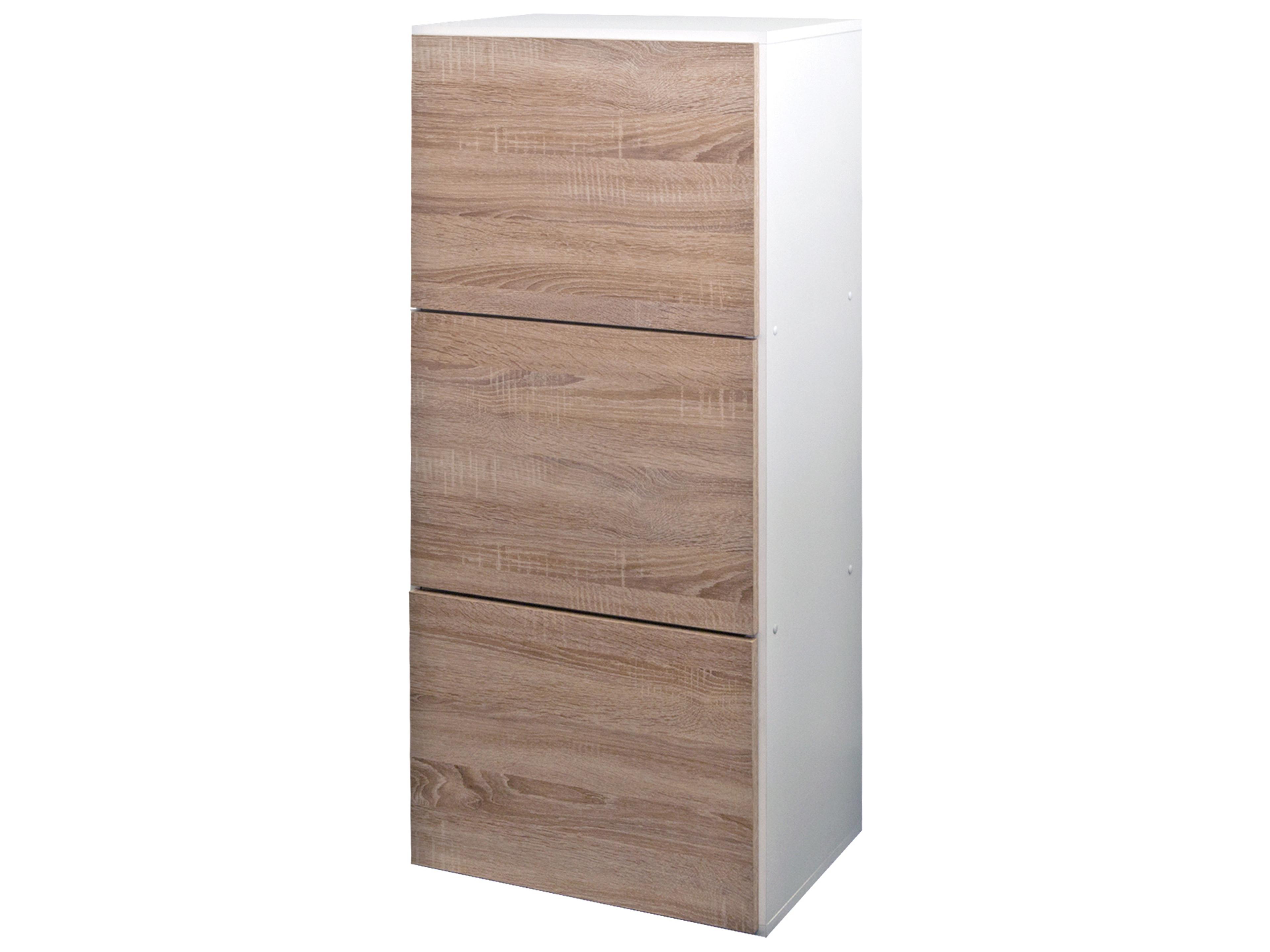 TemaHome Bamboo White / Natural Oak Shoe Storage Cabinet