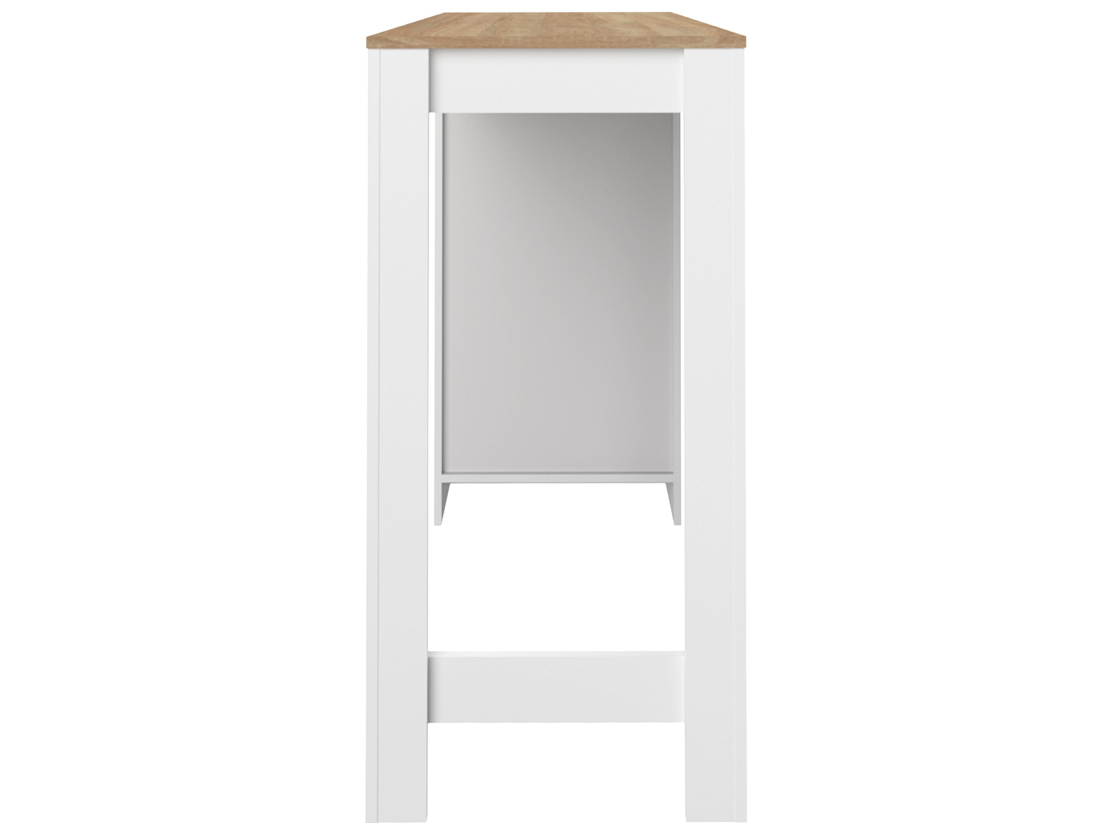 TemaHome Aravis White Oak Rectangular Bar Table