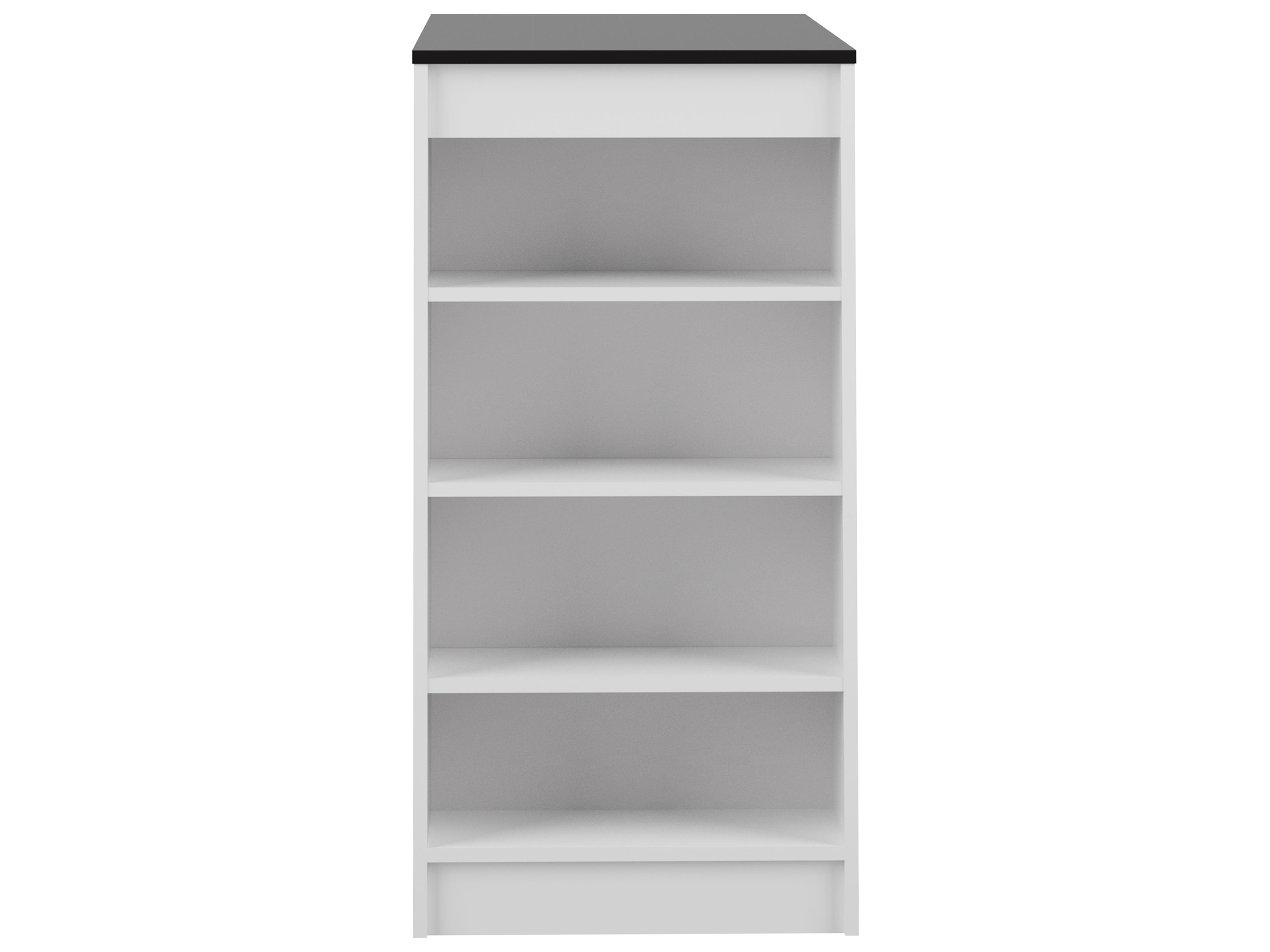 TemaHome Aravis White Black Rectangular Bar Table