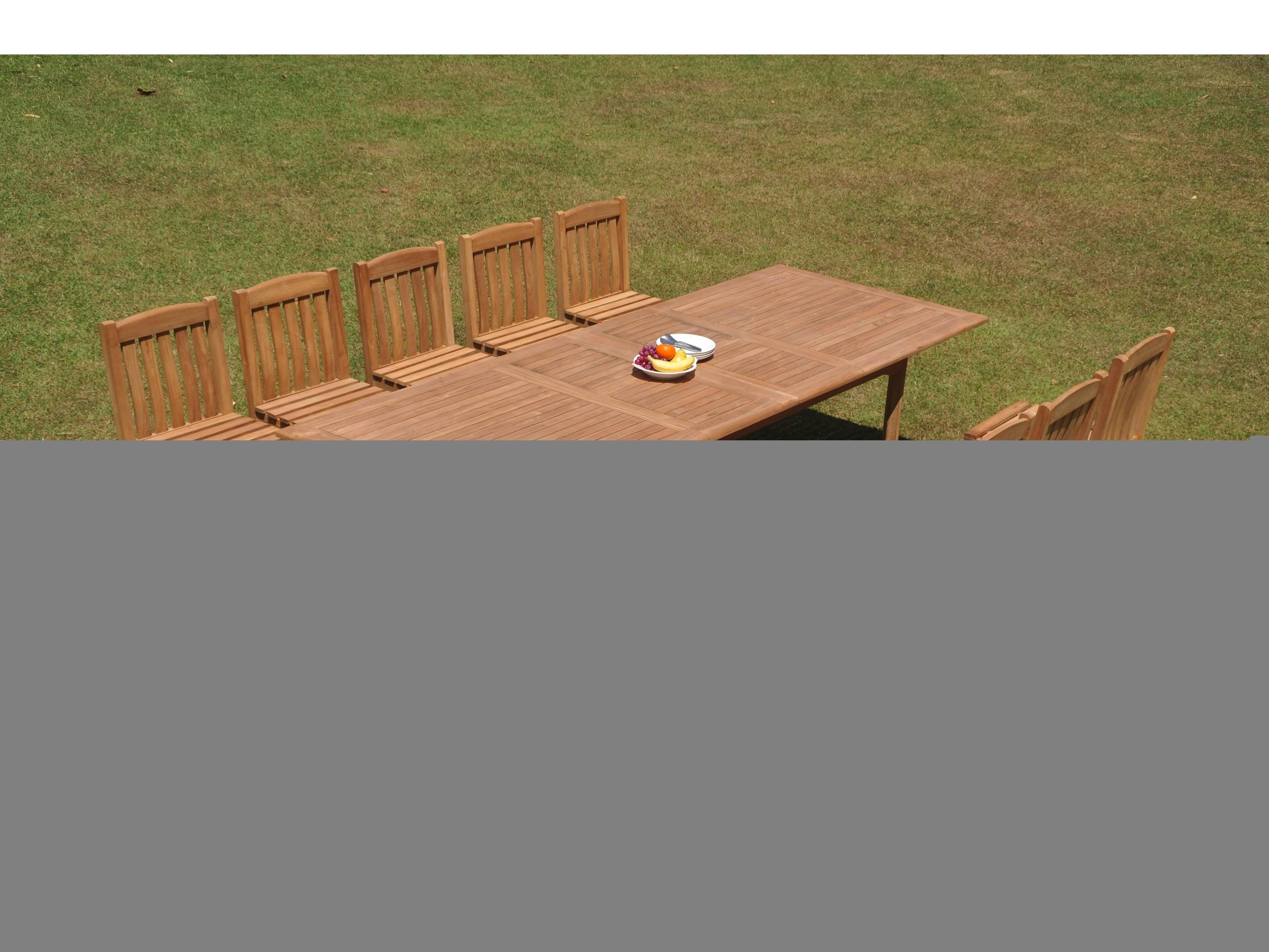 11 Pieces 117" Large Double Rectangular Dining Set