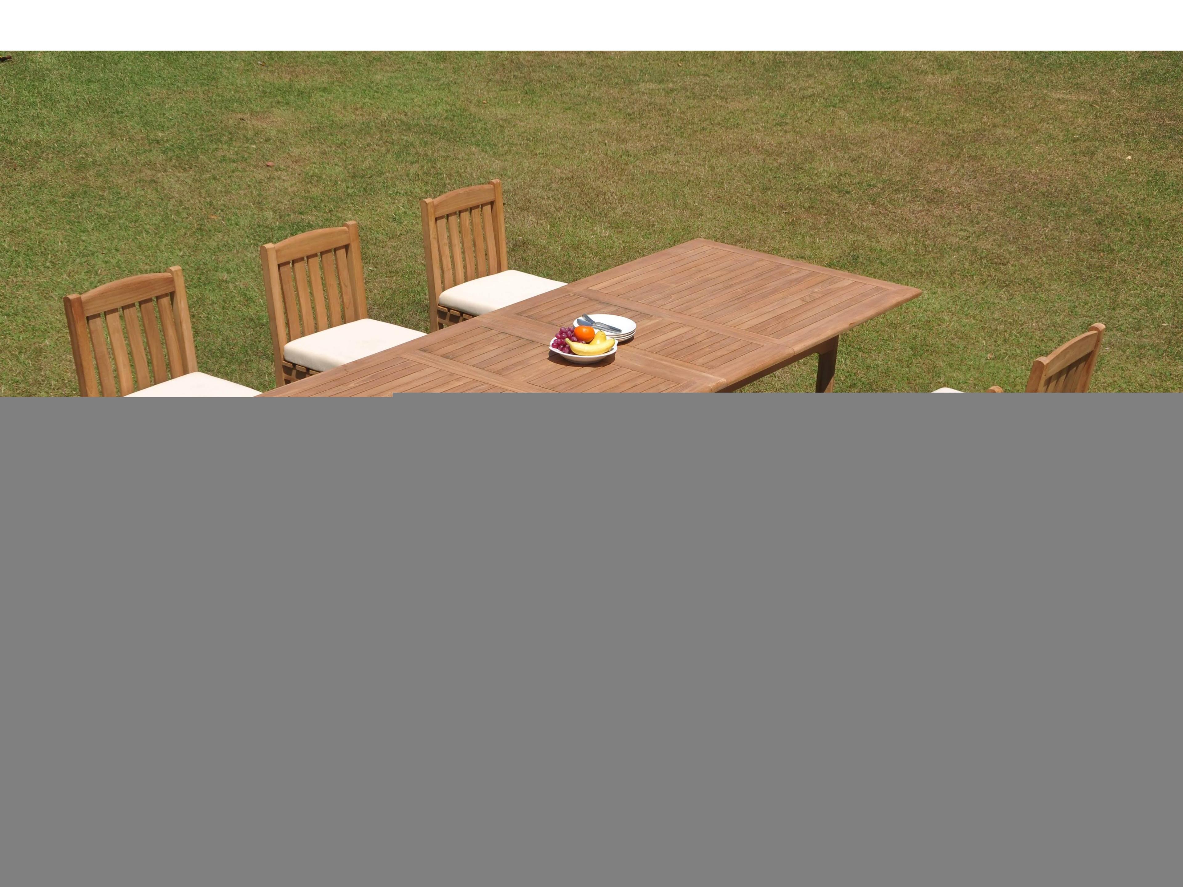 7 Pieces 117" Large Double Rectangular Dining Set