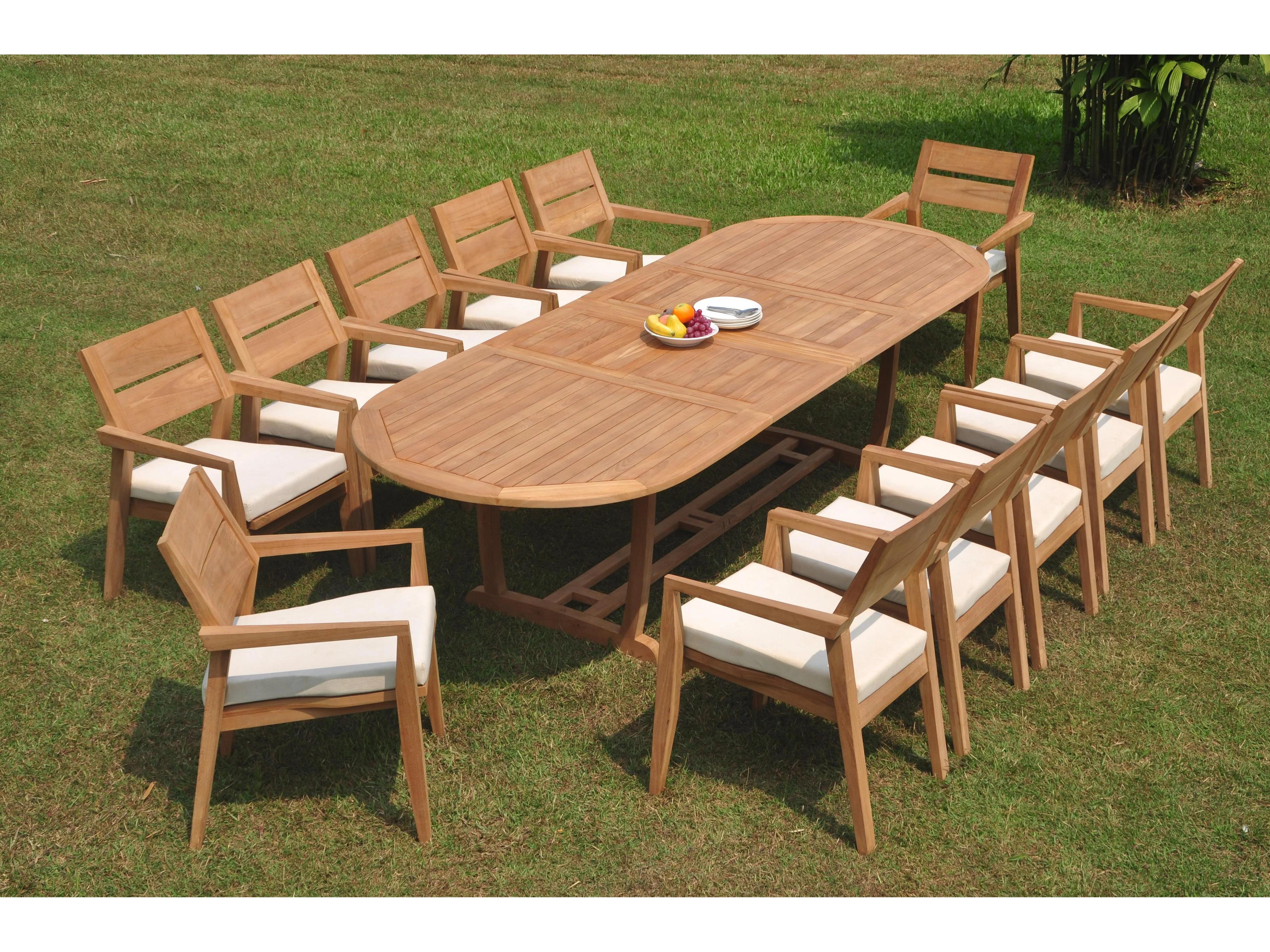 13 Pieces 118" Oval Dining Set