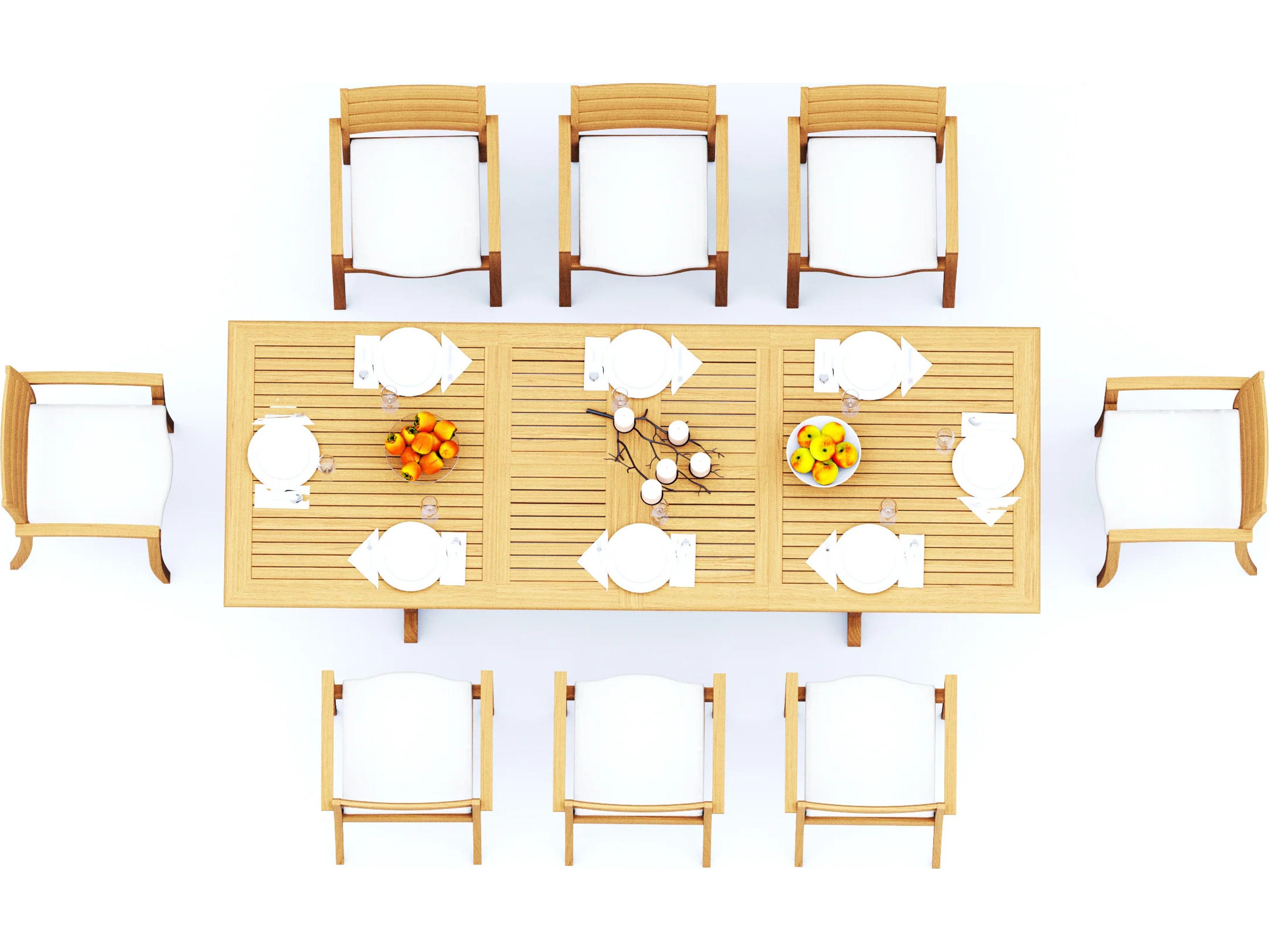 9 Pieces 118" Rectangular Dining Set