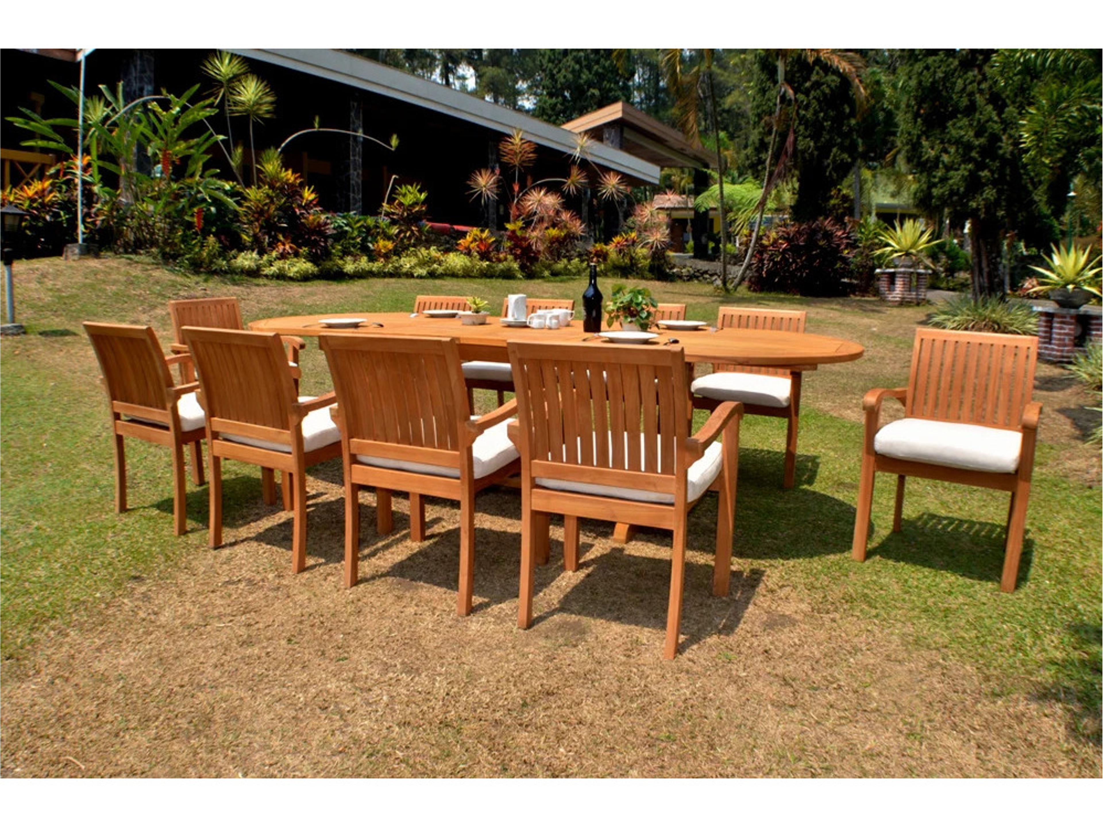 11 Pieces 118" Oval Dining Set