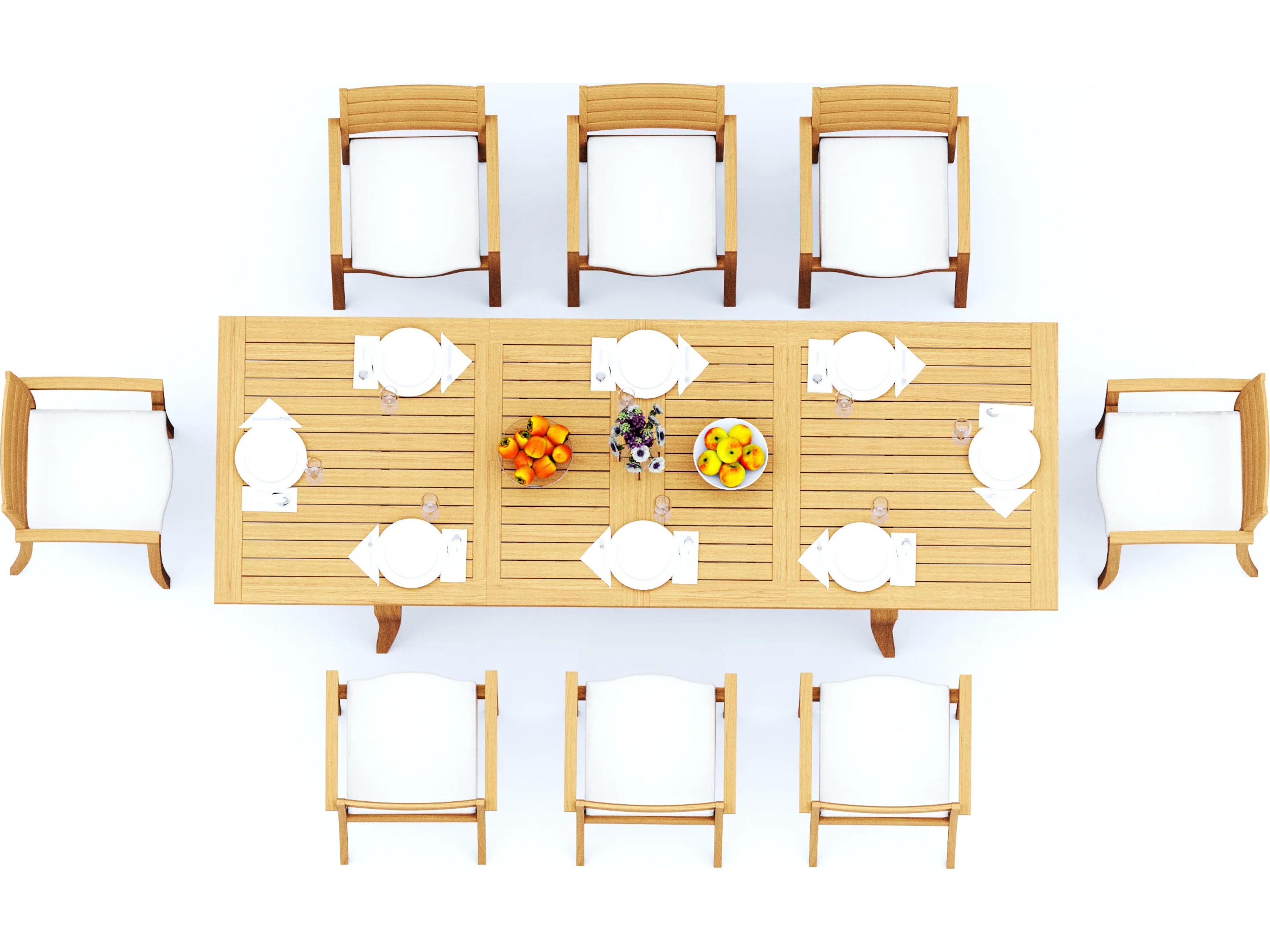 9 Pieces 122" Rectangular Dining Set