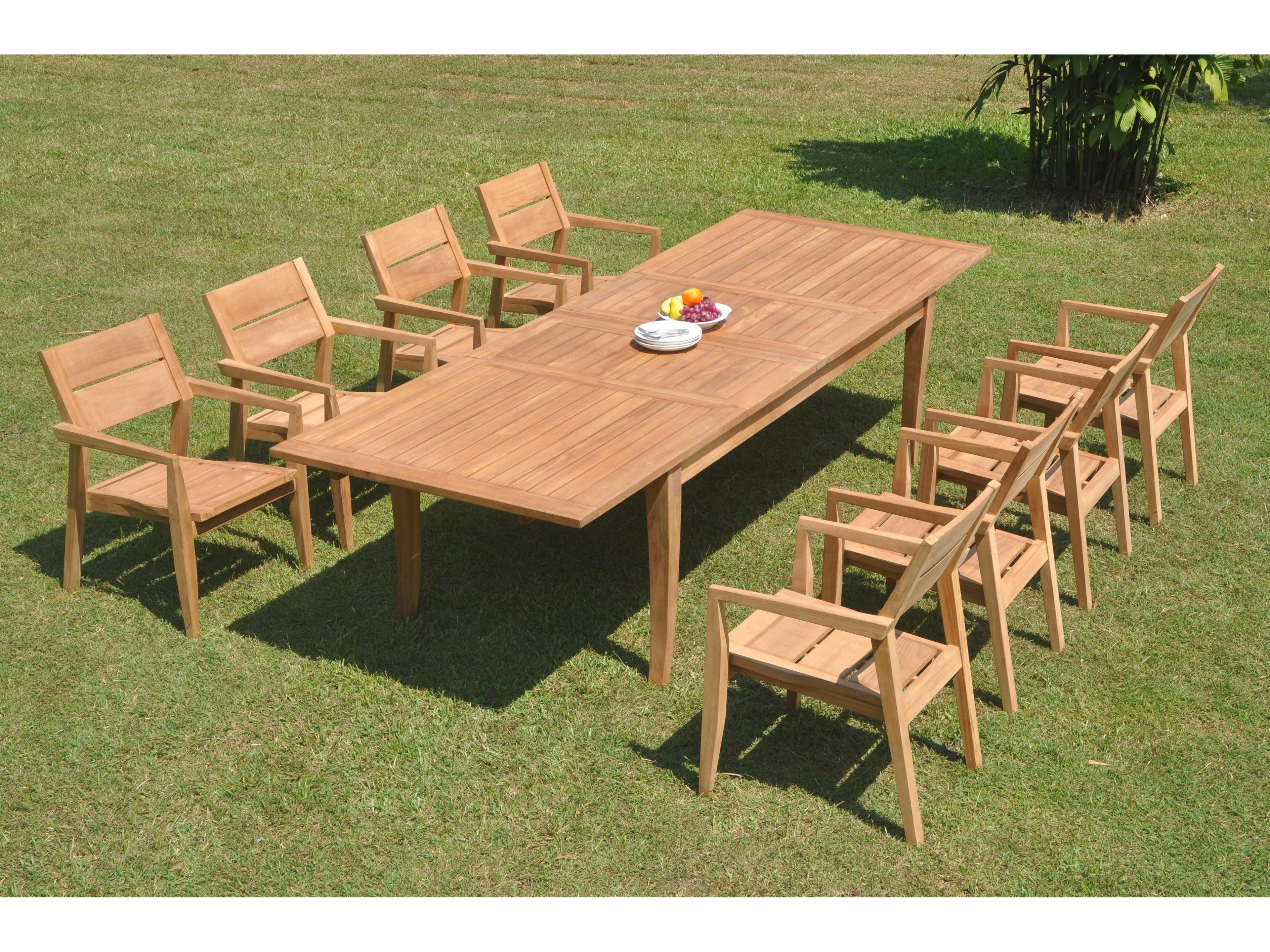 9 Pieces 122" Rectangular Dining Set