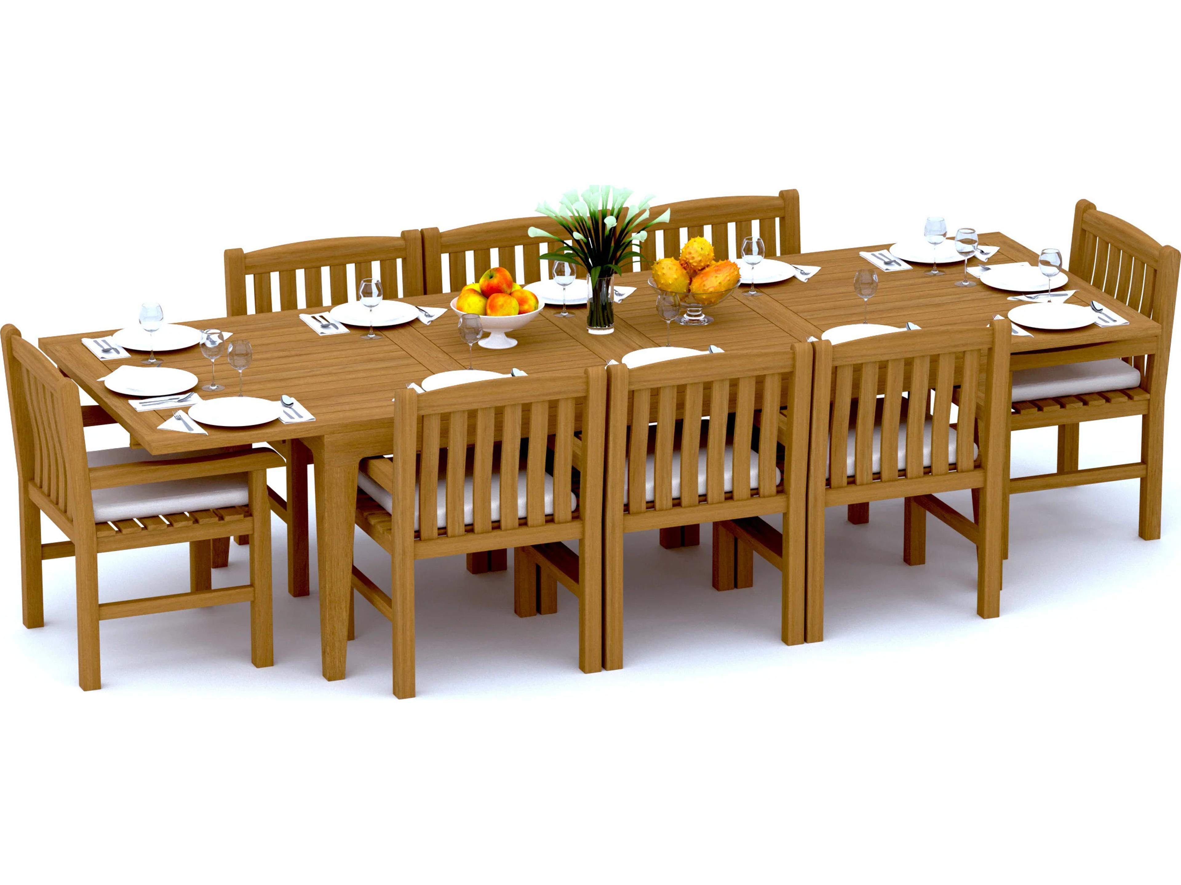 9 Pieces 122" Rectangular Dining Set