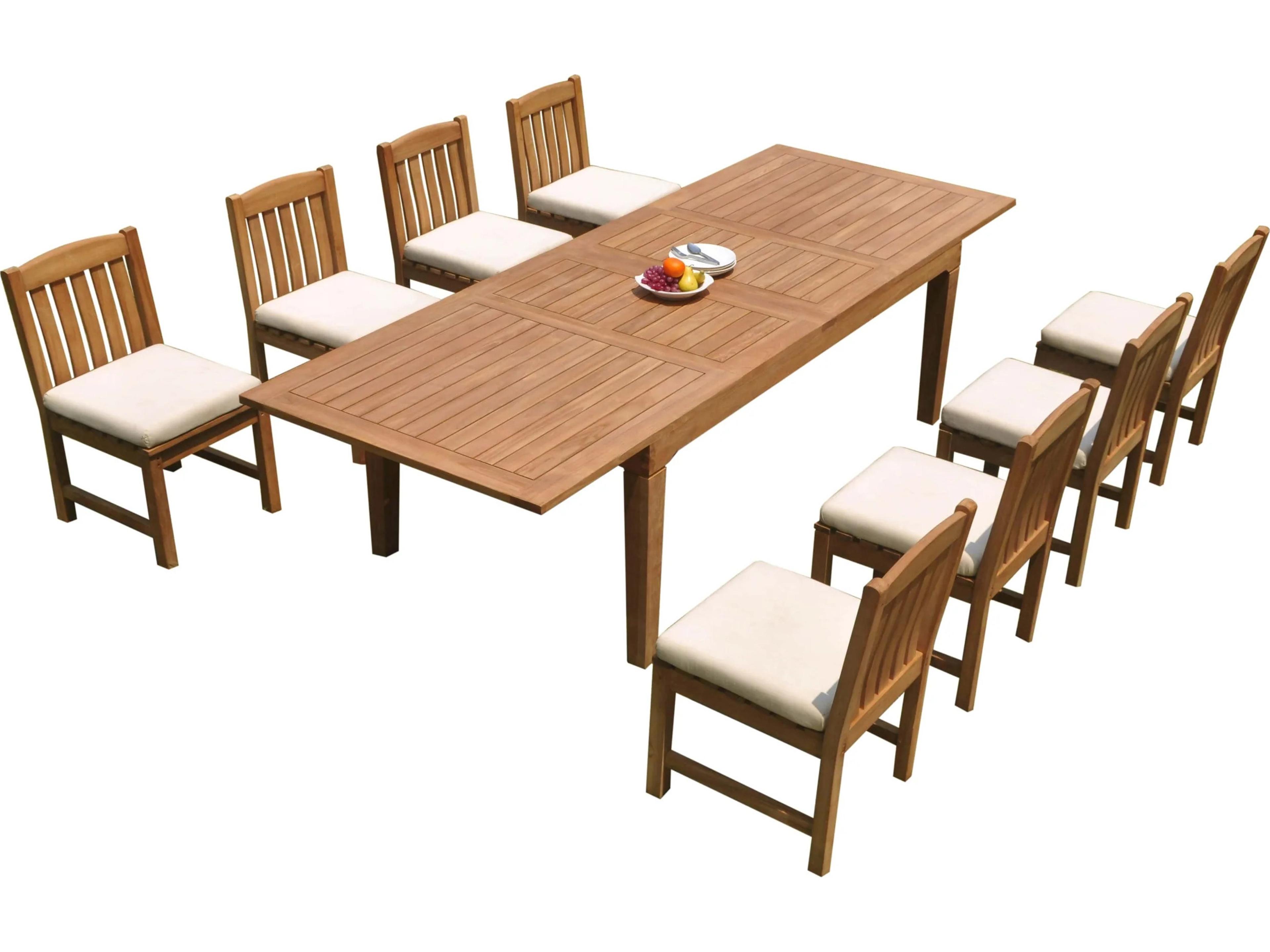 9 Pieces 122" Rectangular Dining Set